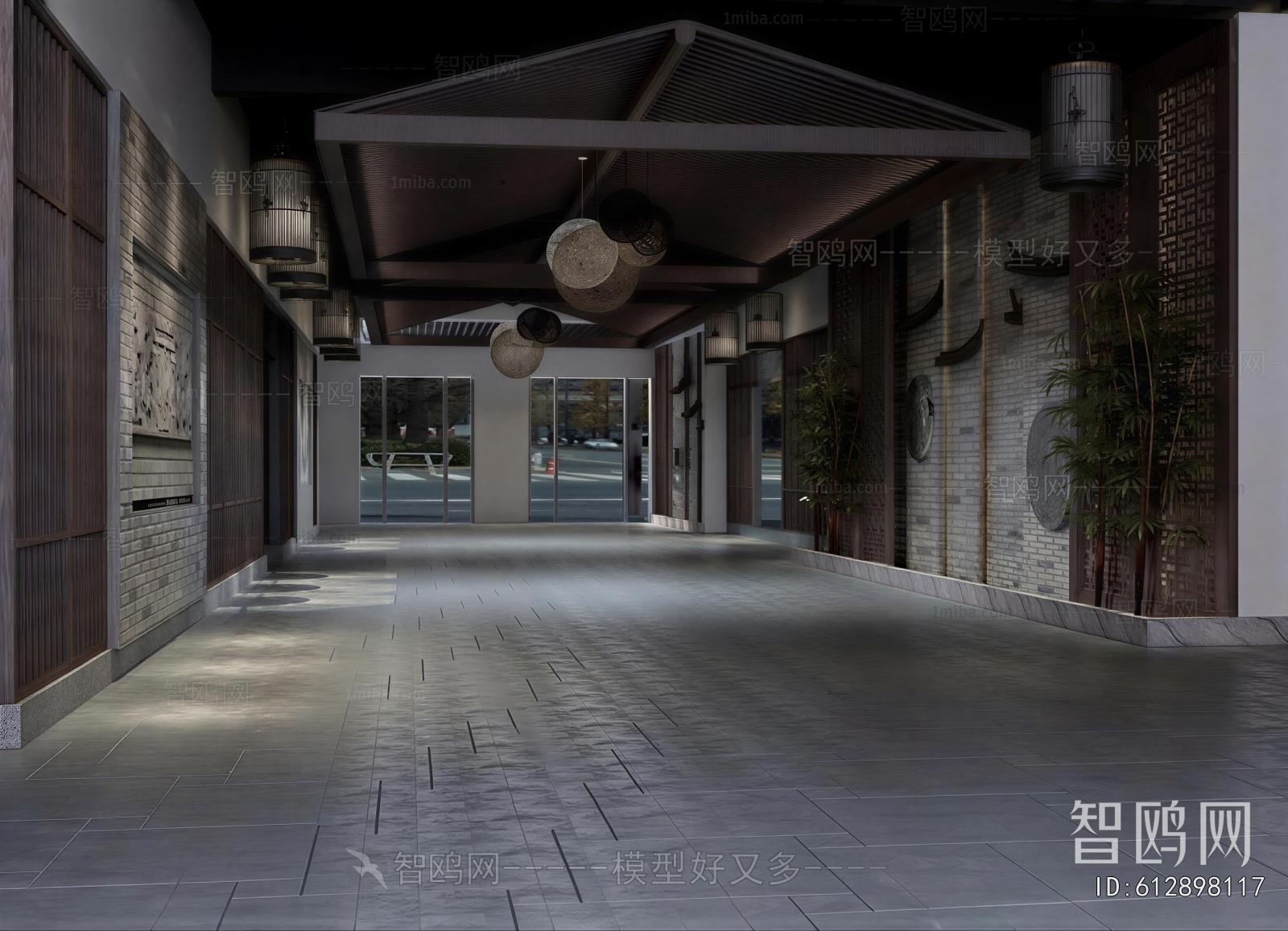 New Chinese Style Office Aisle