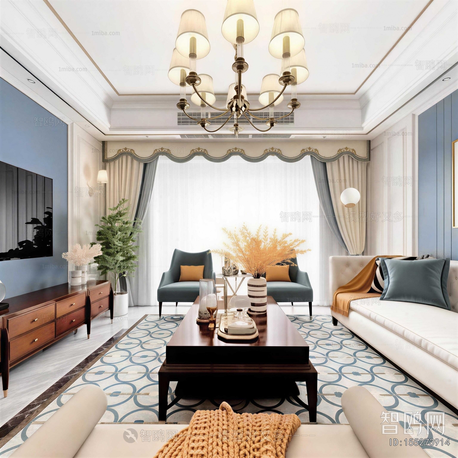 American Style A Living Room