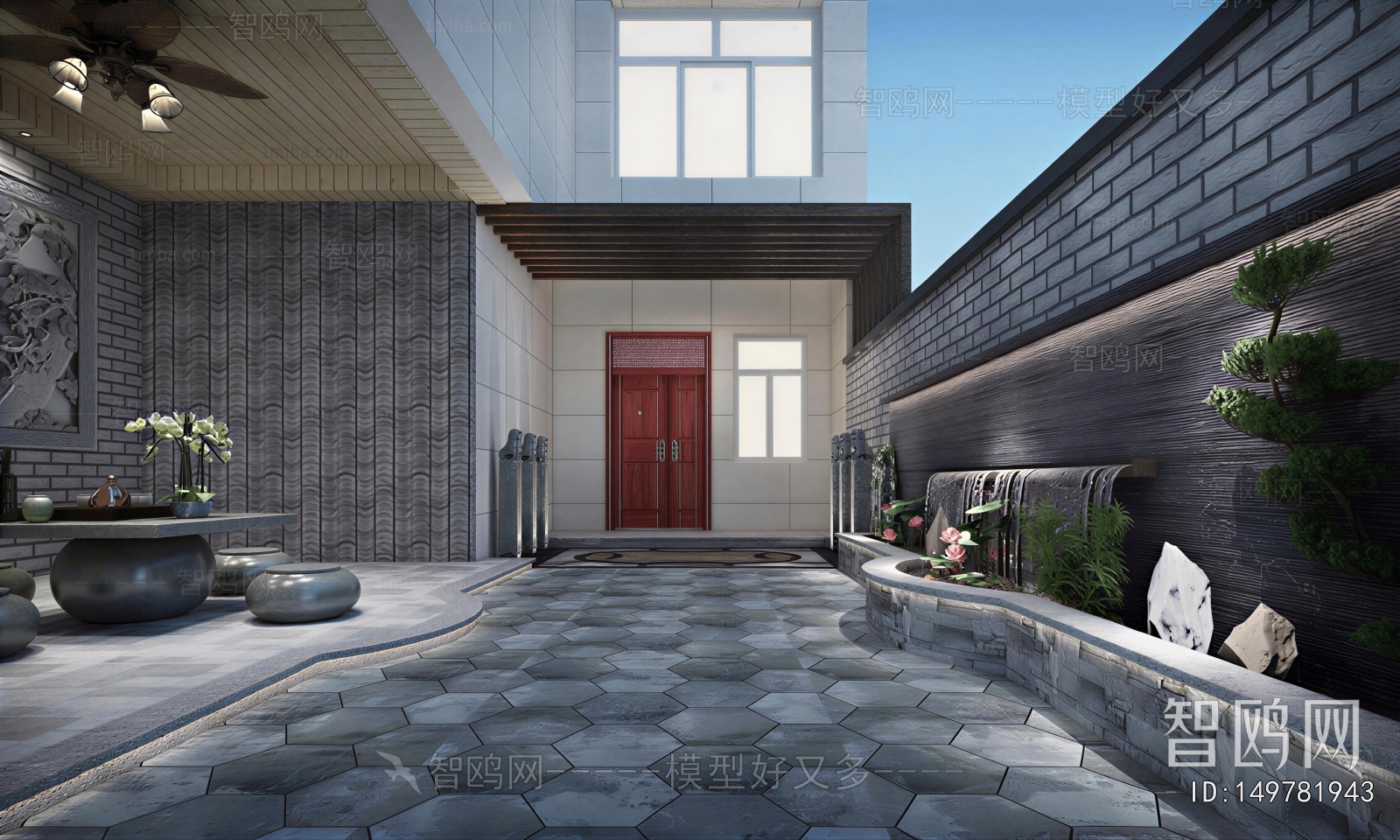 New Chinese Style Courtyard/landscape