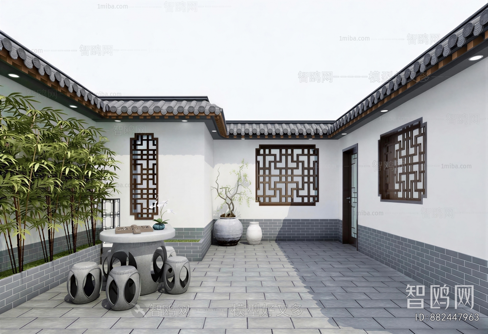 New Chinese Style Courtyard/landscape