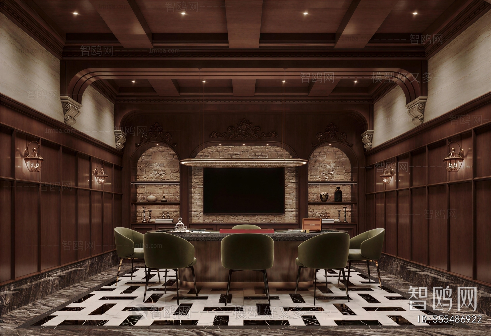 American Style Chess And Card Room