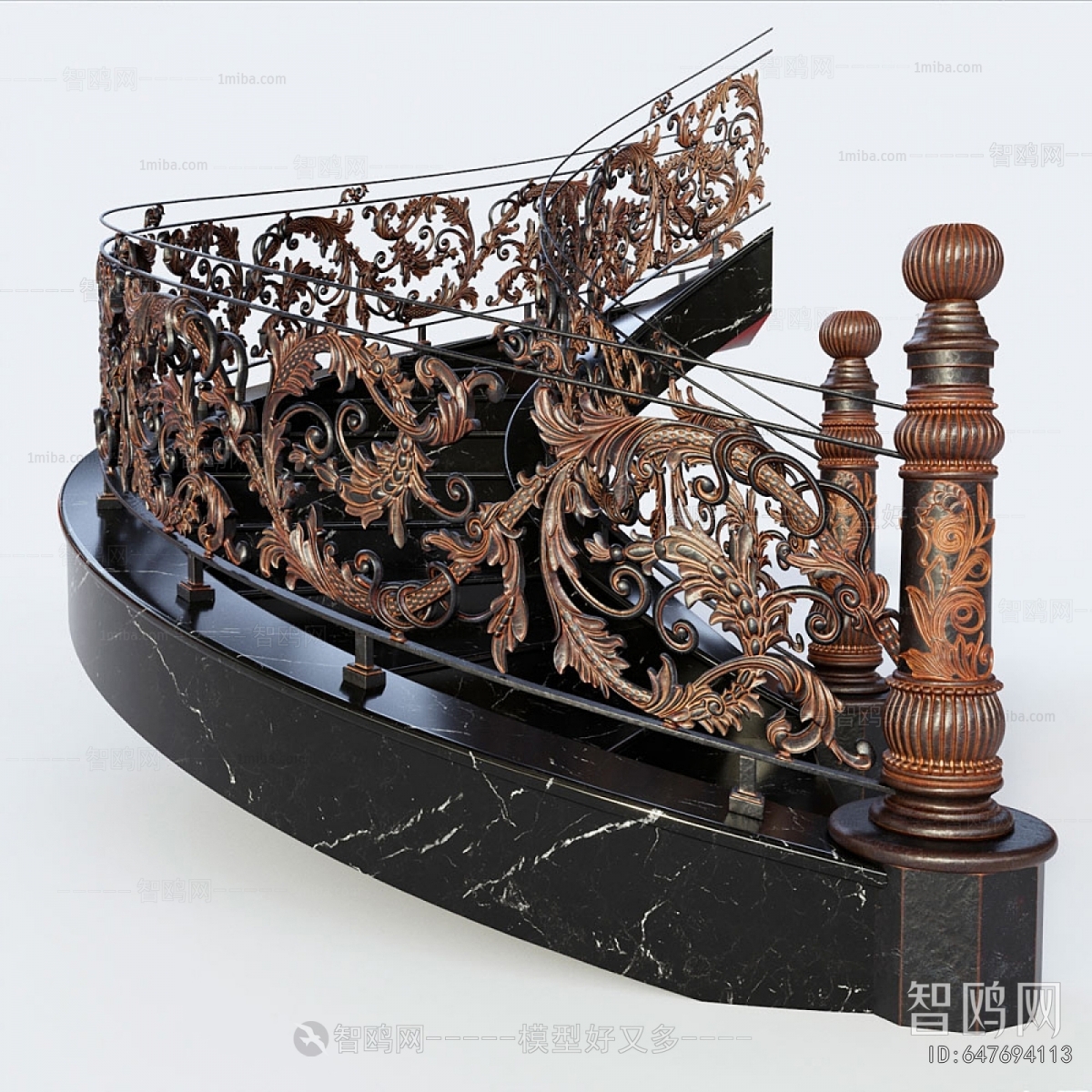 European Style Rotating Staircase