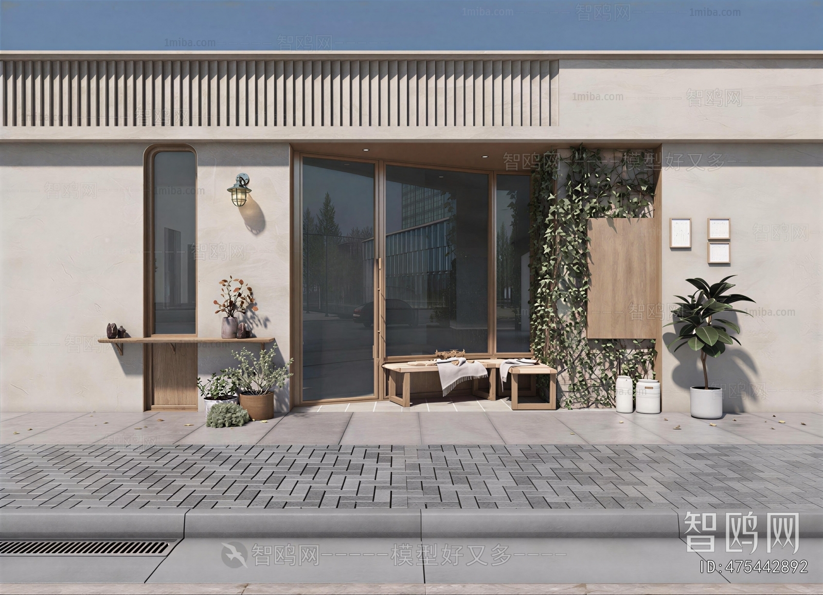 Wabi-sabi Style Facade Element