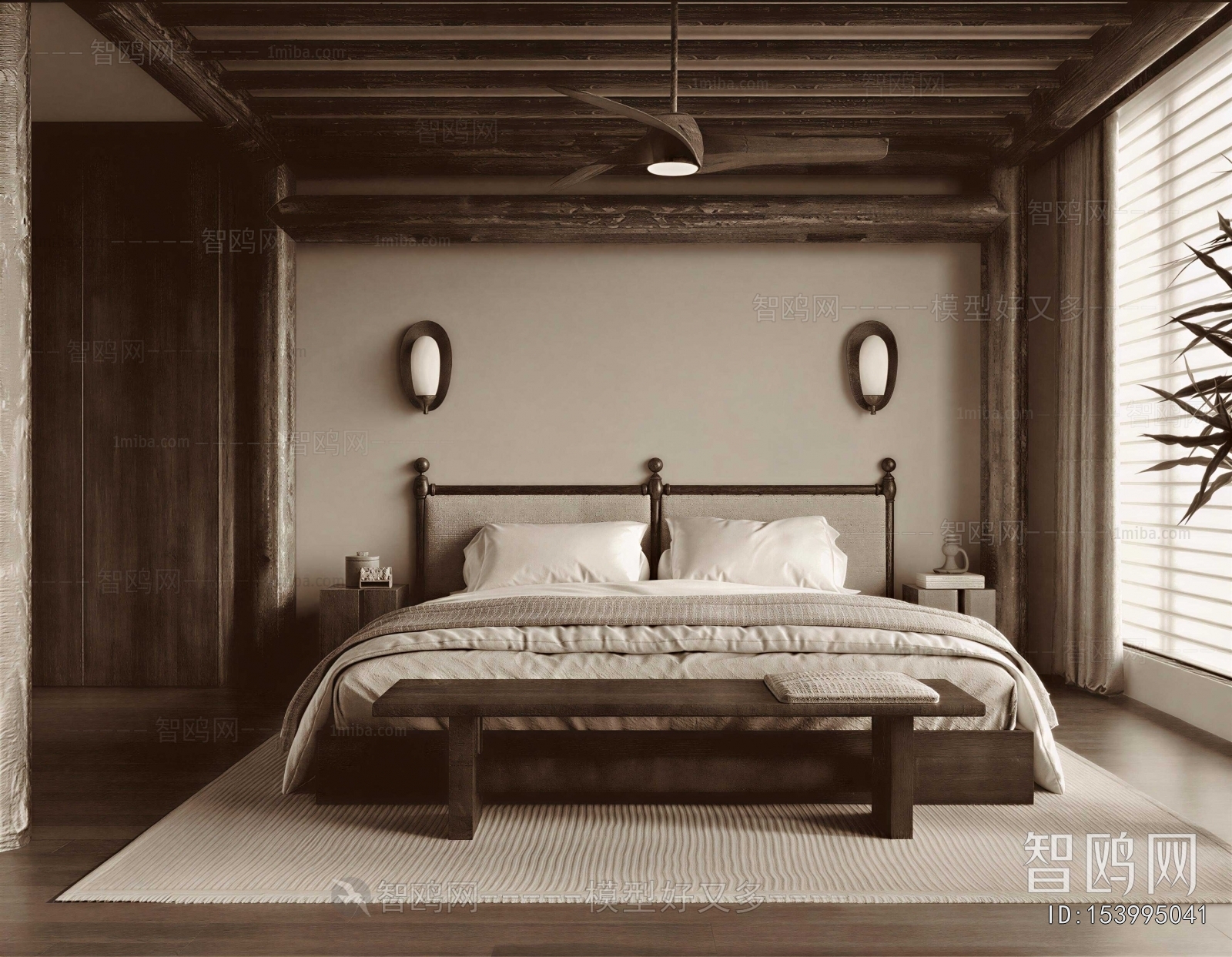 Wabi-sabi Style Bedroom