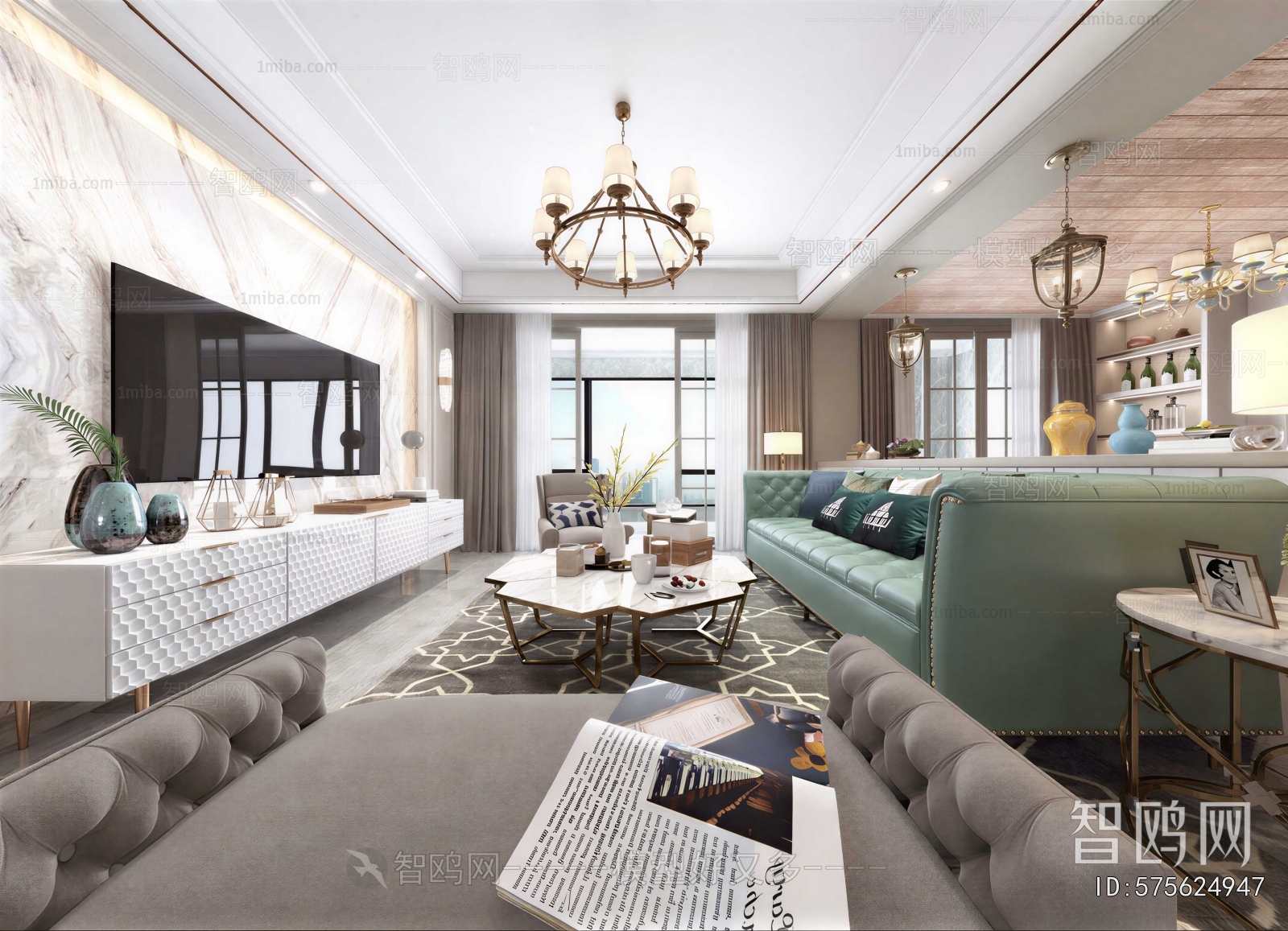 American Style A Living Room