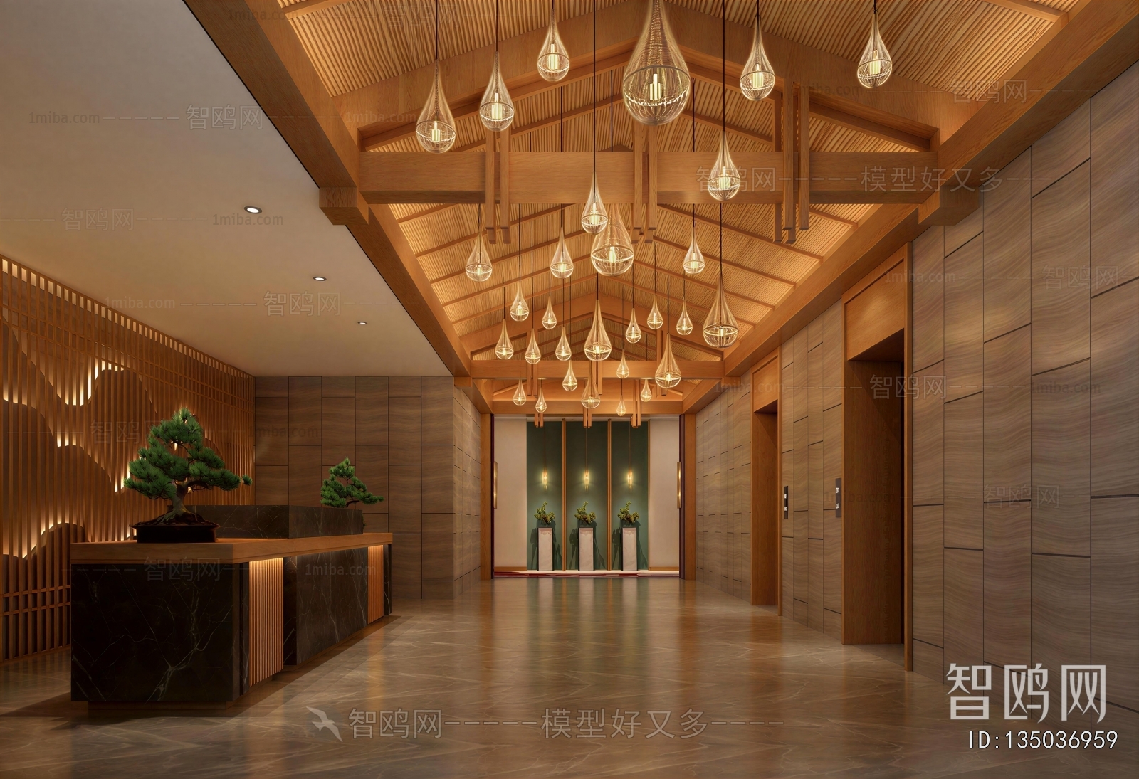 New Chinese Style Lobby Hall