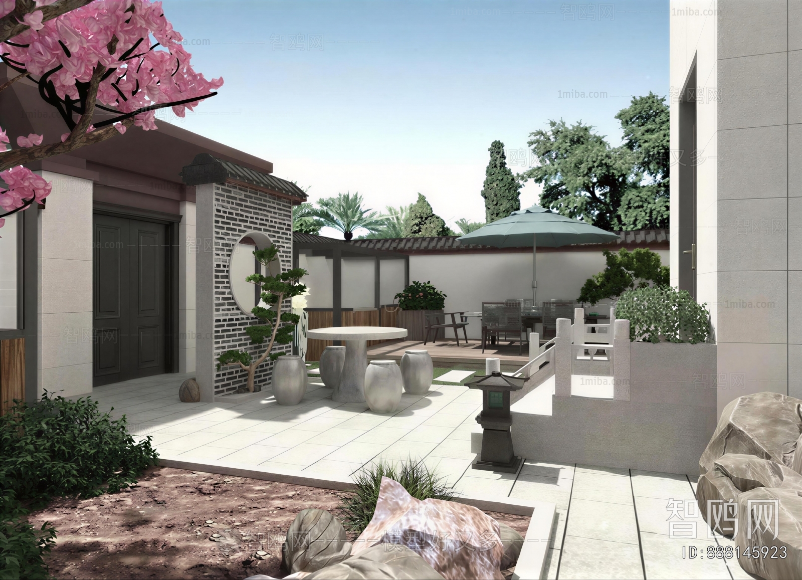 New Chinese Style Courtyard/landscape