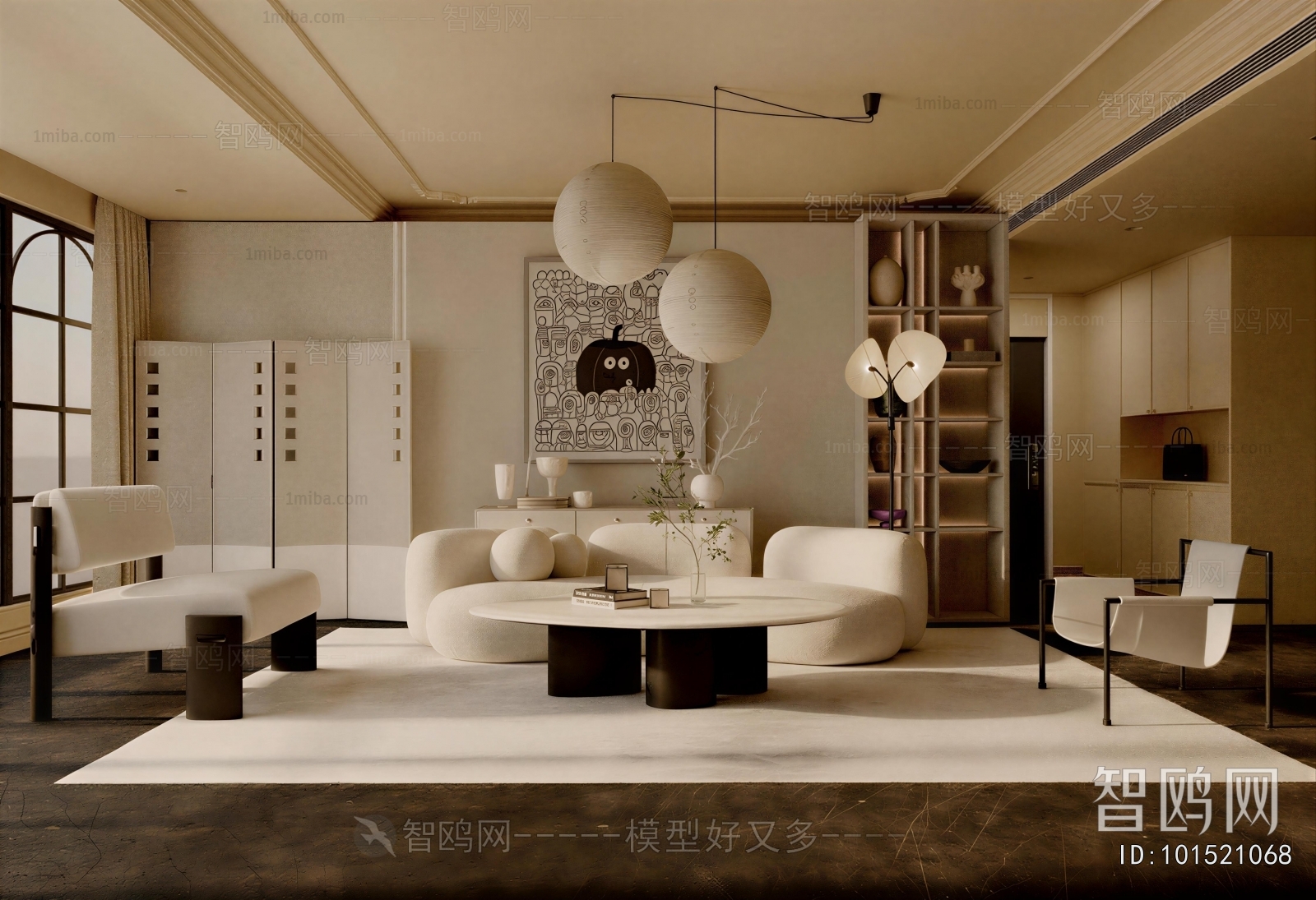 Wabi-sabi Style A Living Room