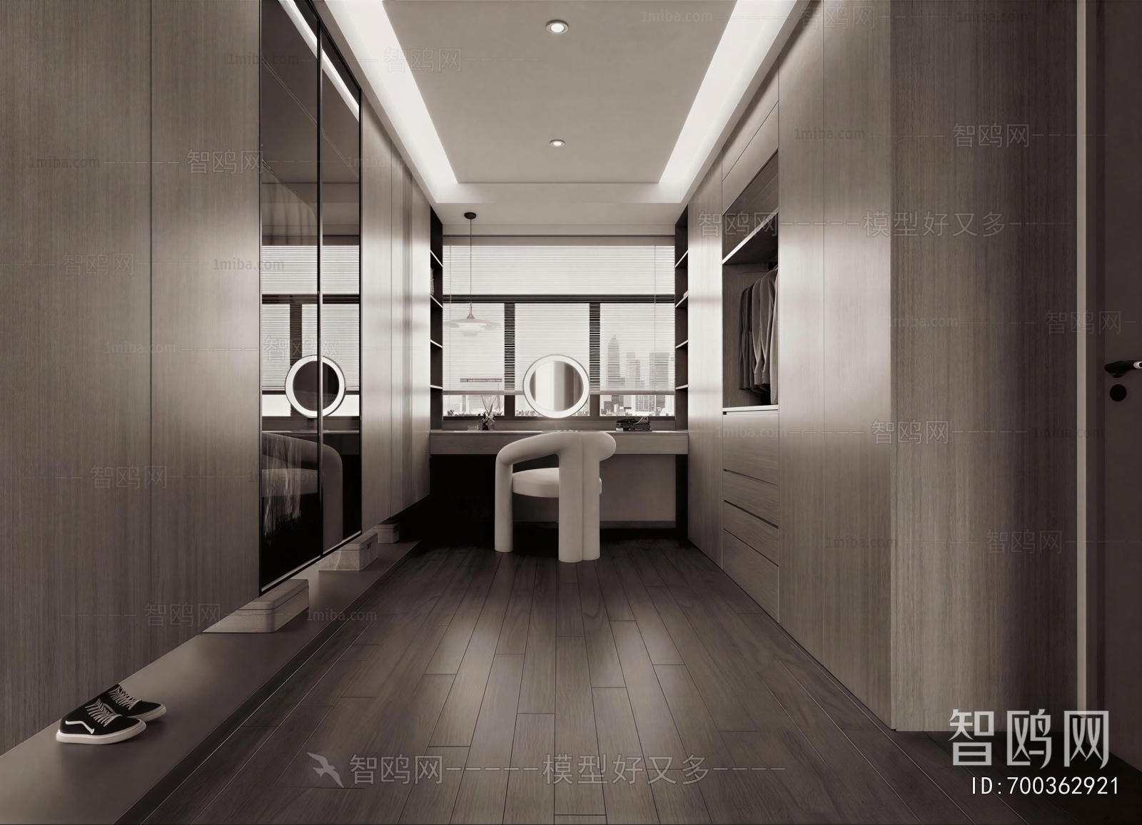 Modern Clothes Storage Area