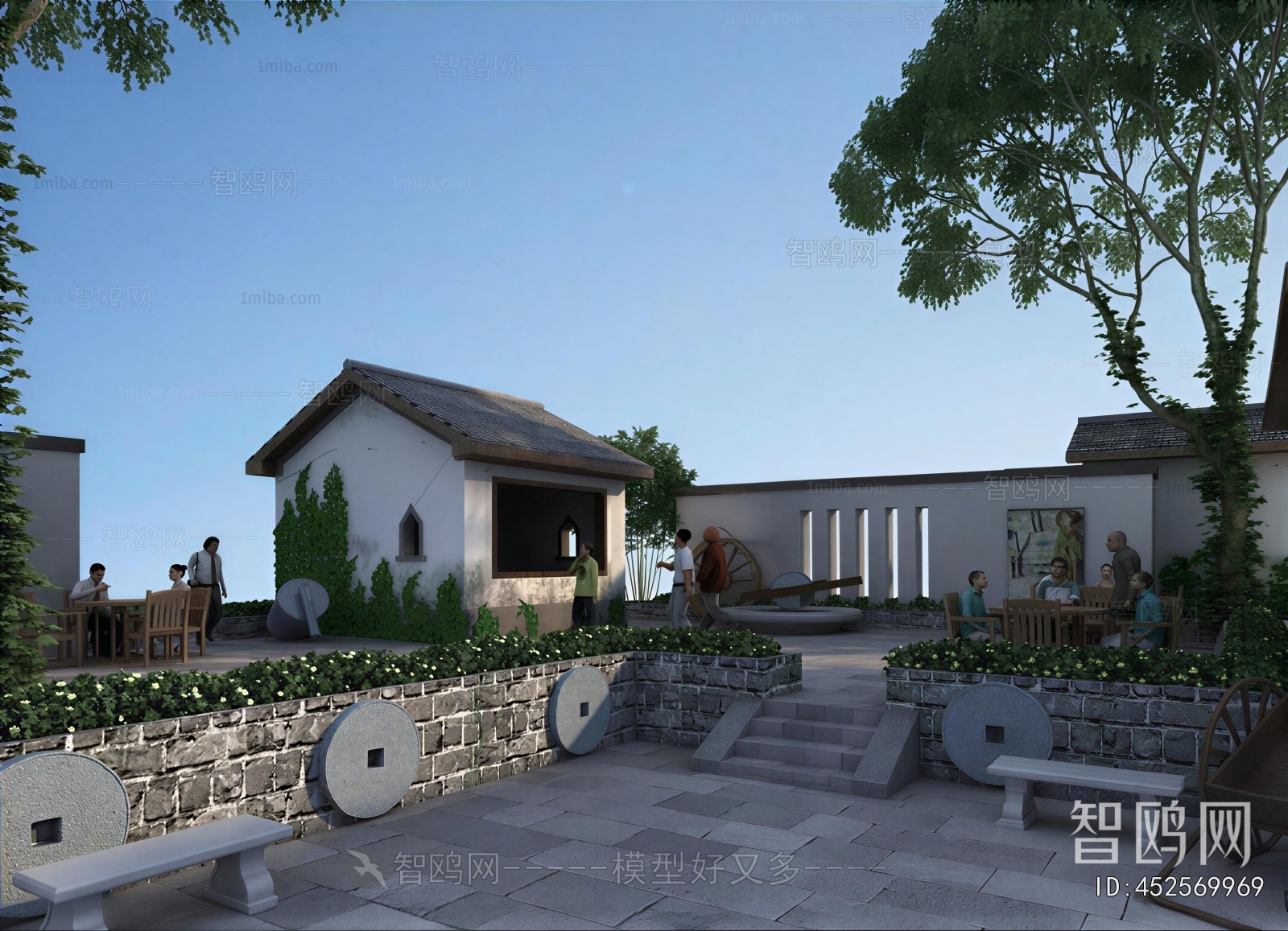 New Chinese Style Park Landscape
