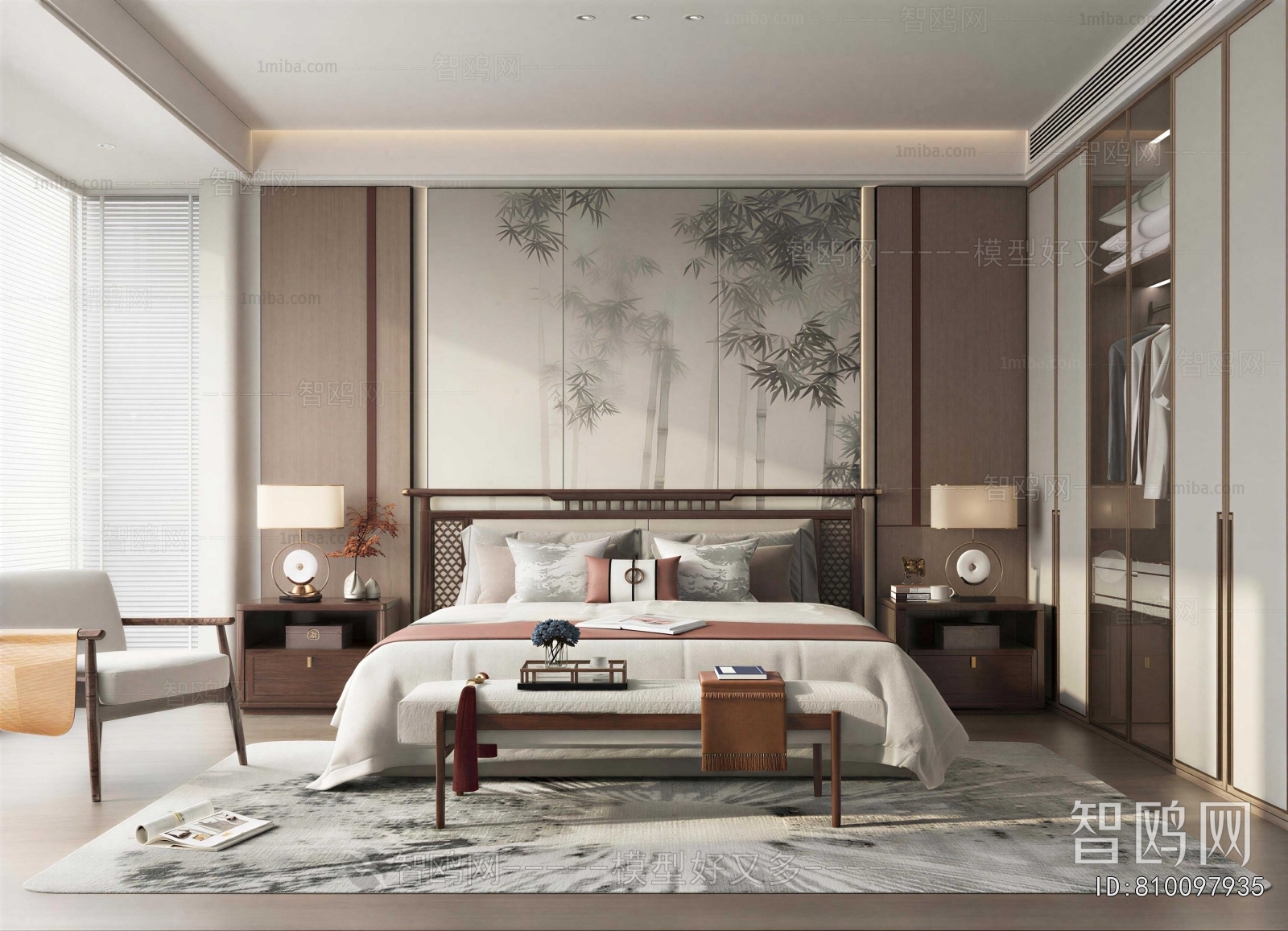 New Chinese Style Bedroom