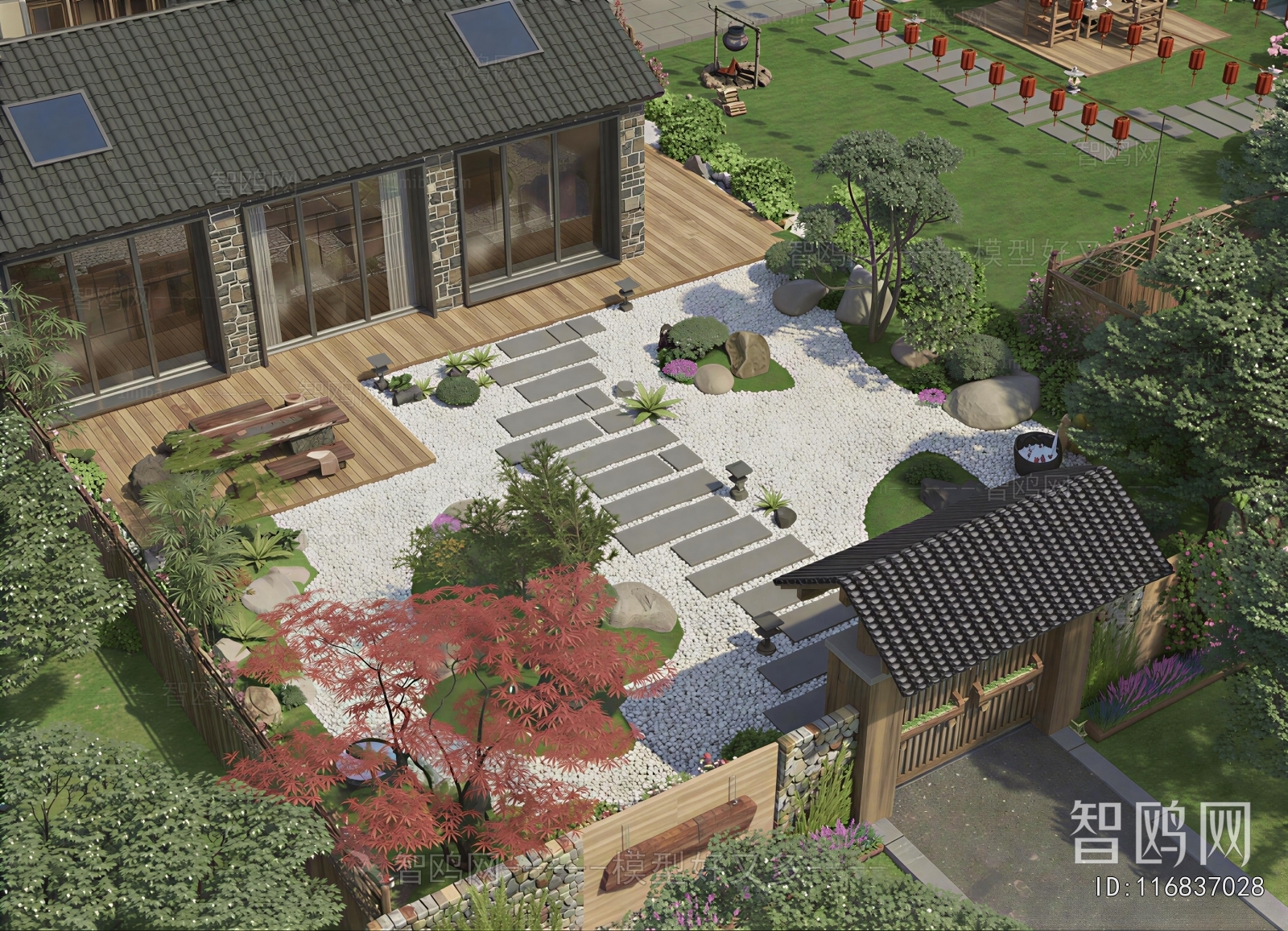 New Chinese Style Courtyard/landscape
