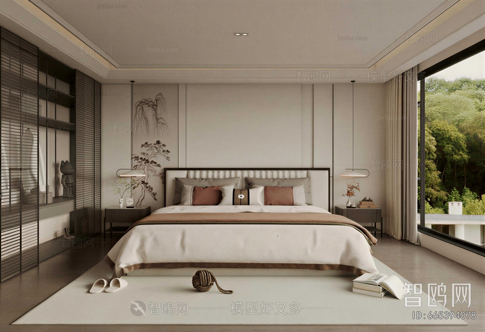 New Chinese Style Bedroom