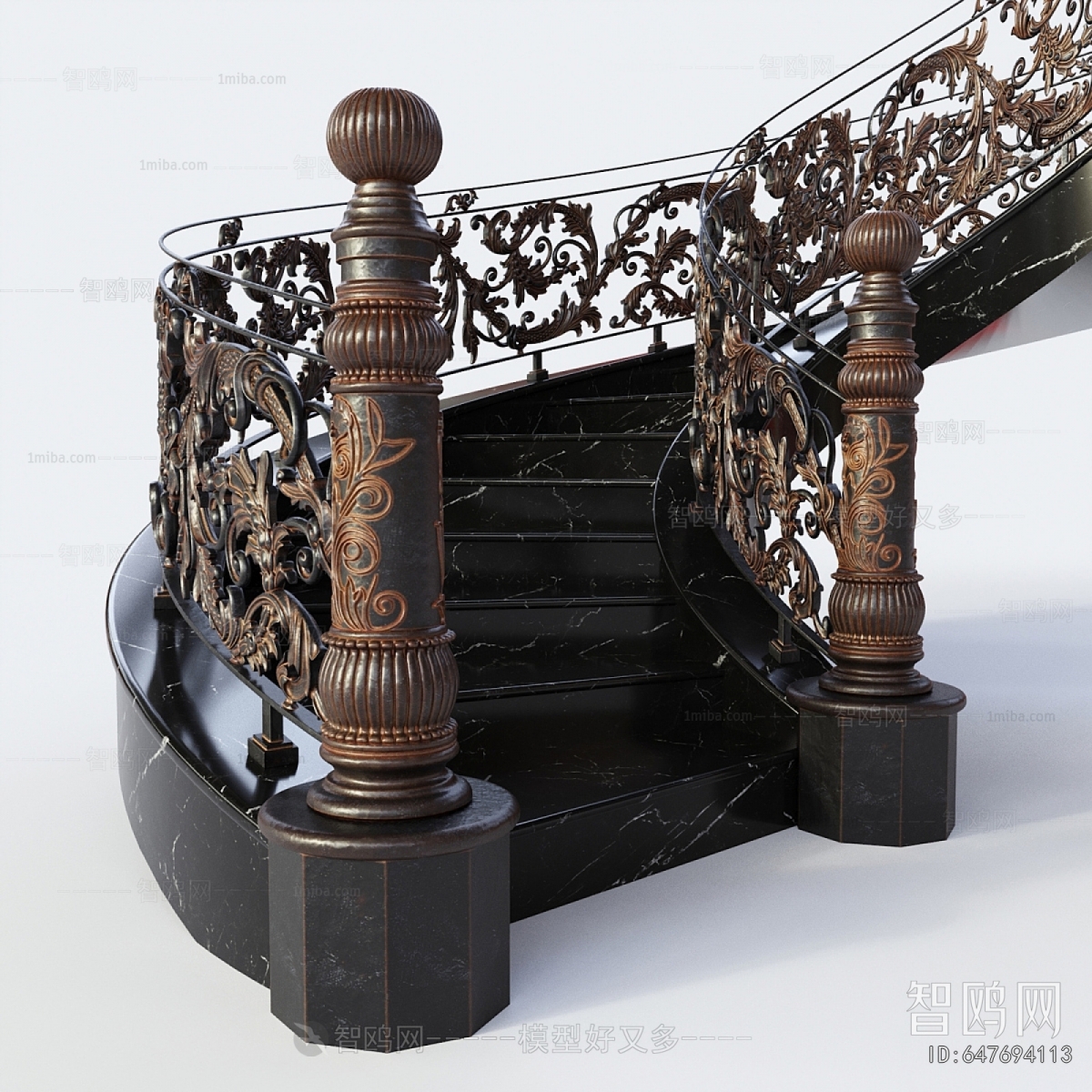 European Style Rotating Staircase