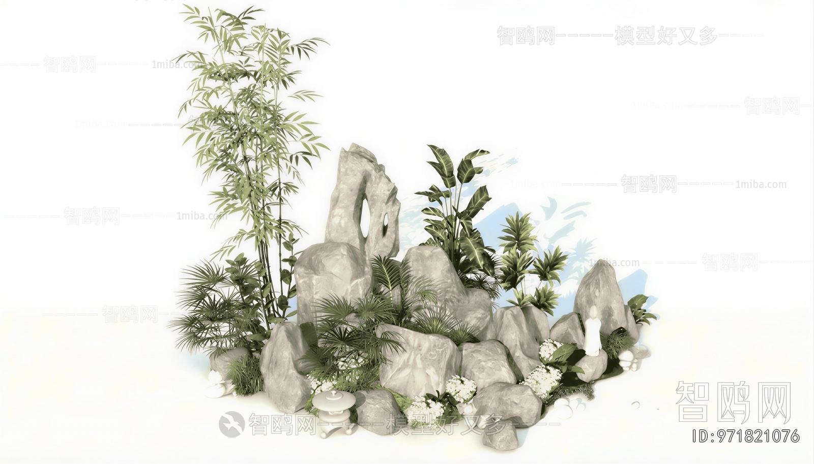 New Chinese Style Rockery Waterscape