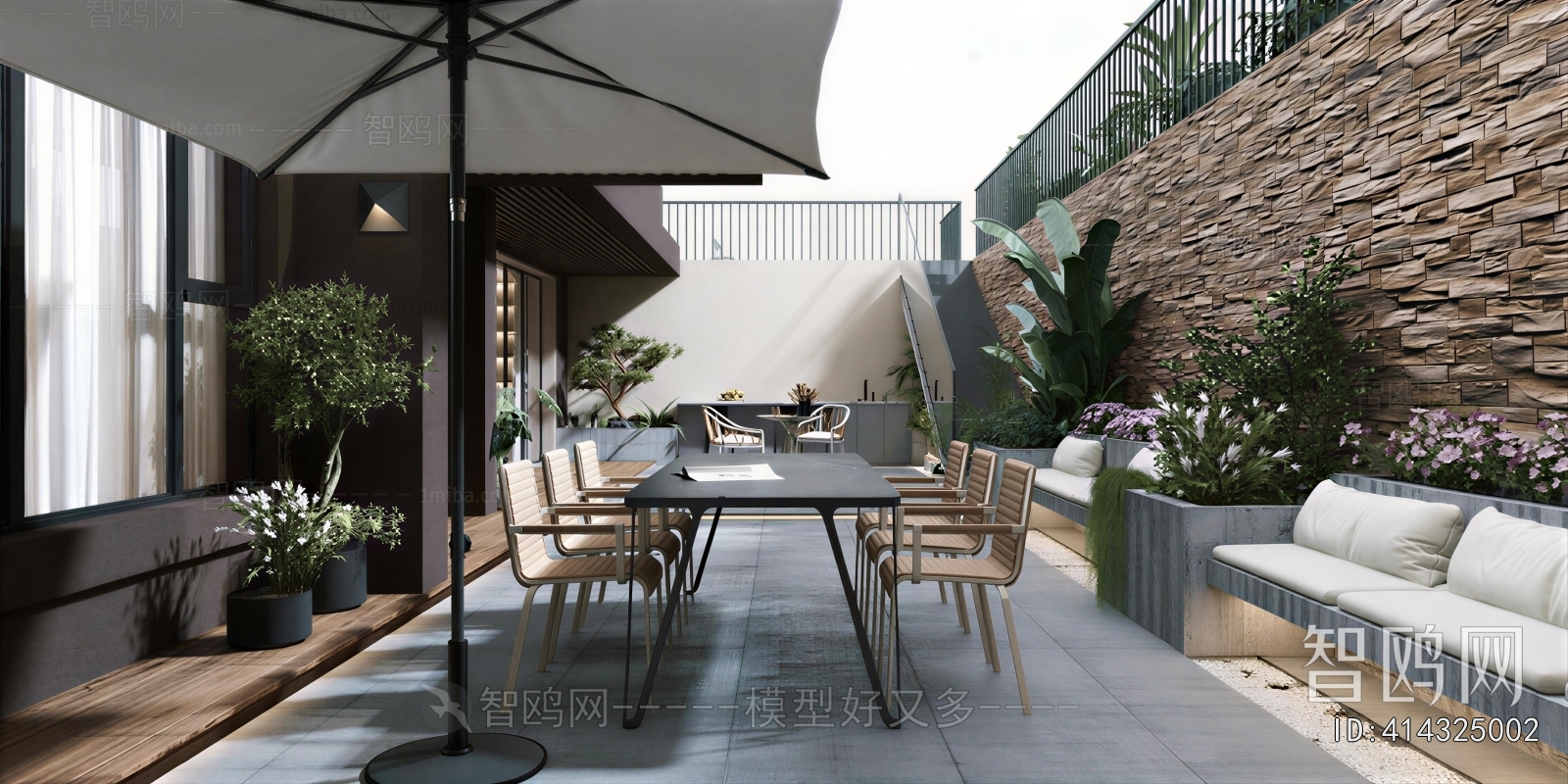 Modern Courtyard/landscape