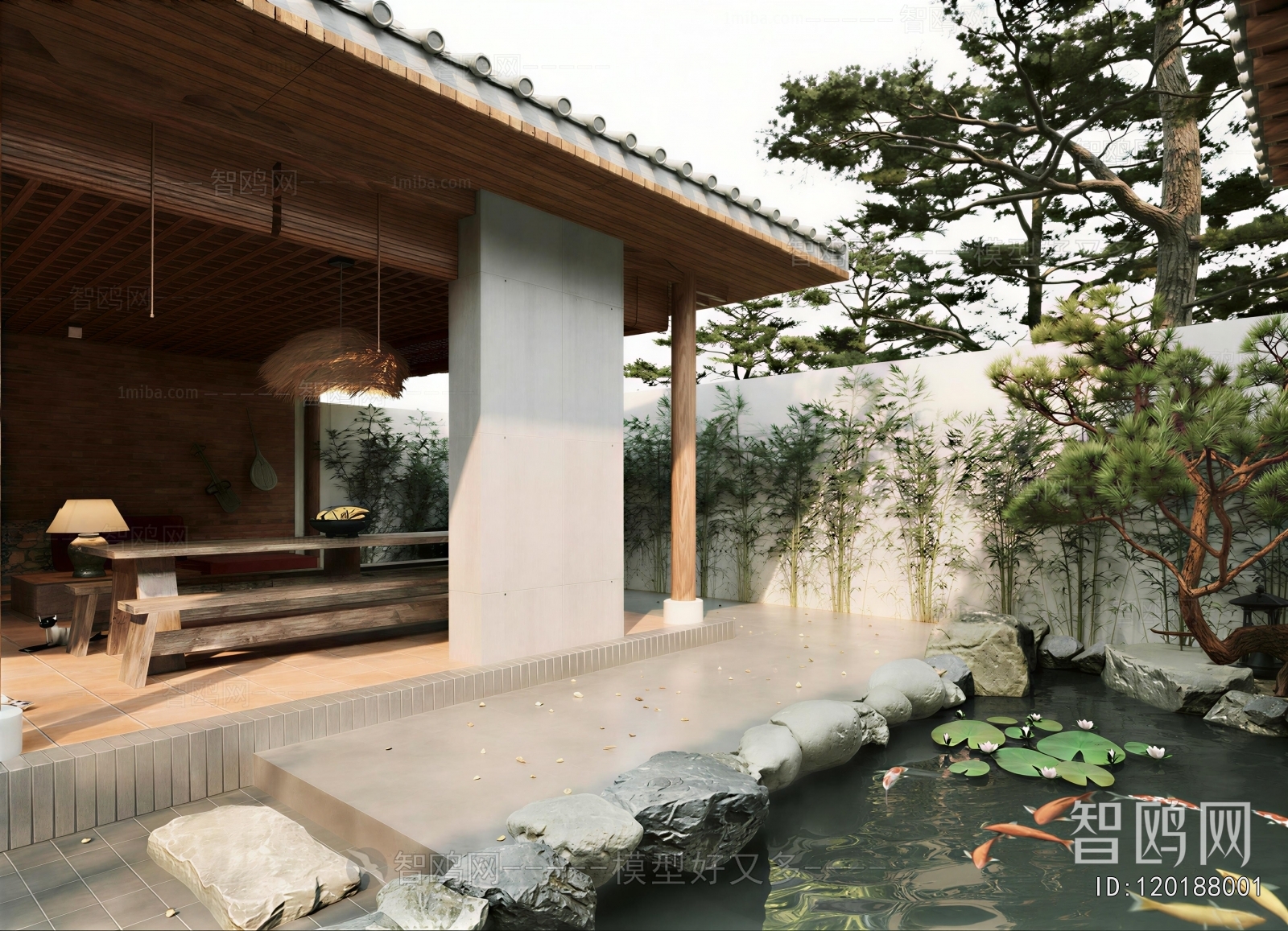 New Chinese Style Courtyard/landscape