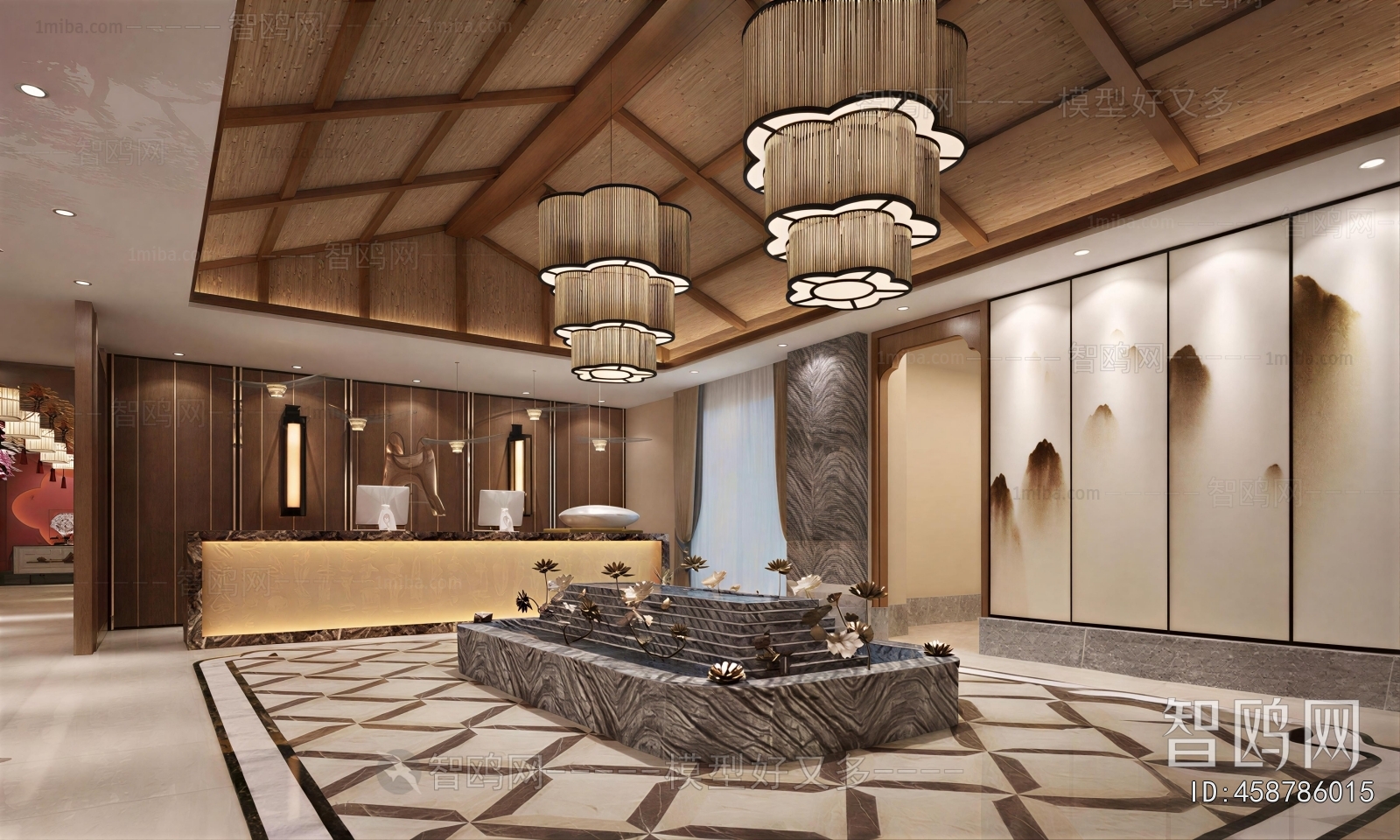 New Chinese Style Lobby Hall