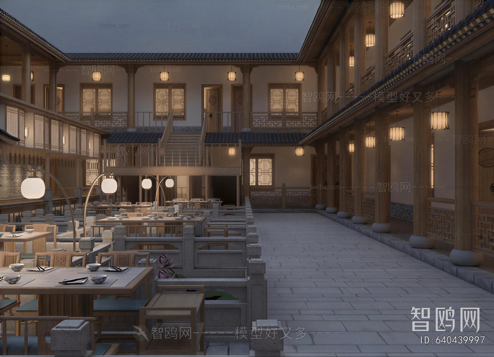 New Chinese Style Courtyard/landscape