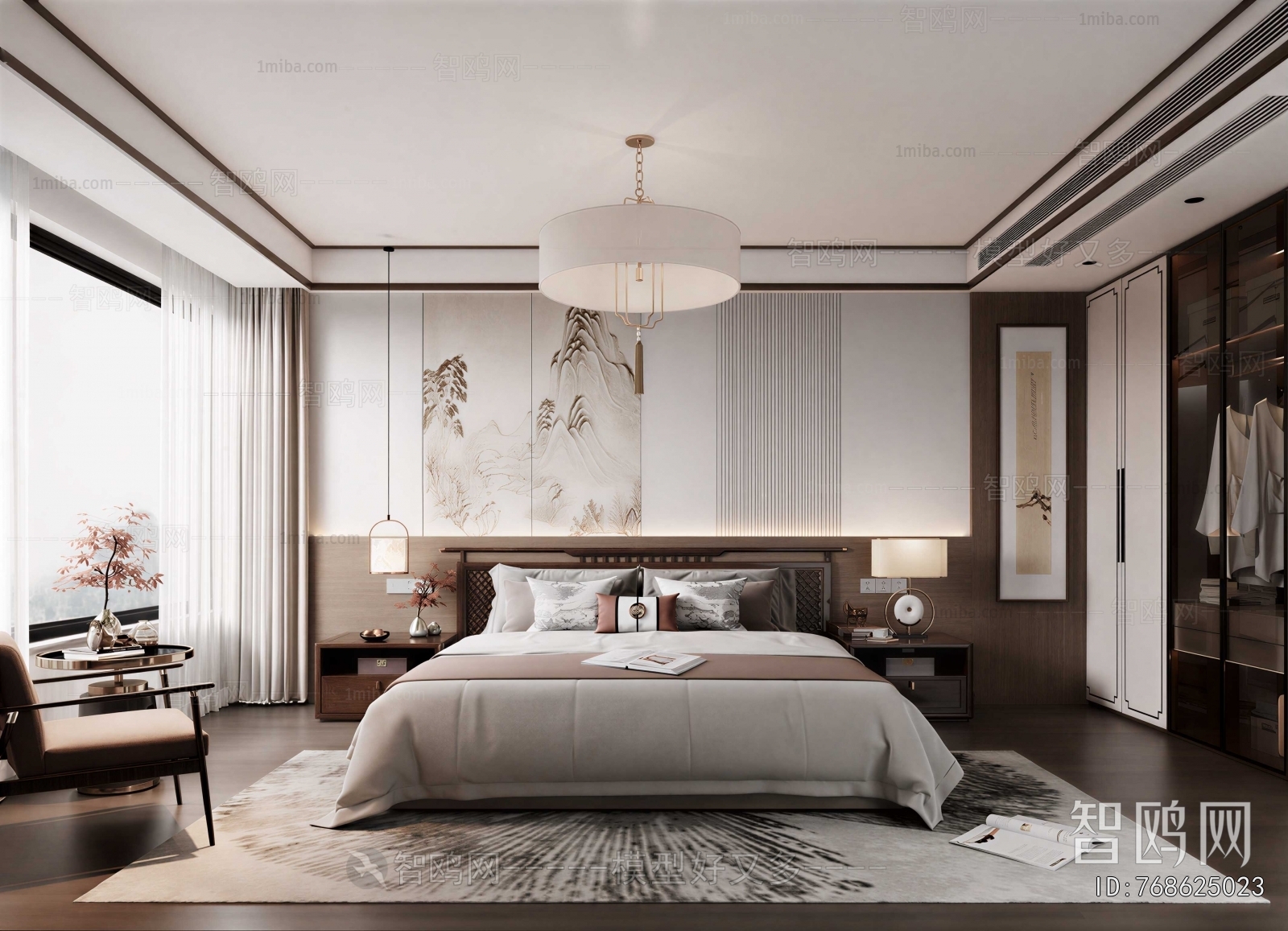 New Chinese Style Bedroom