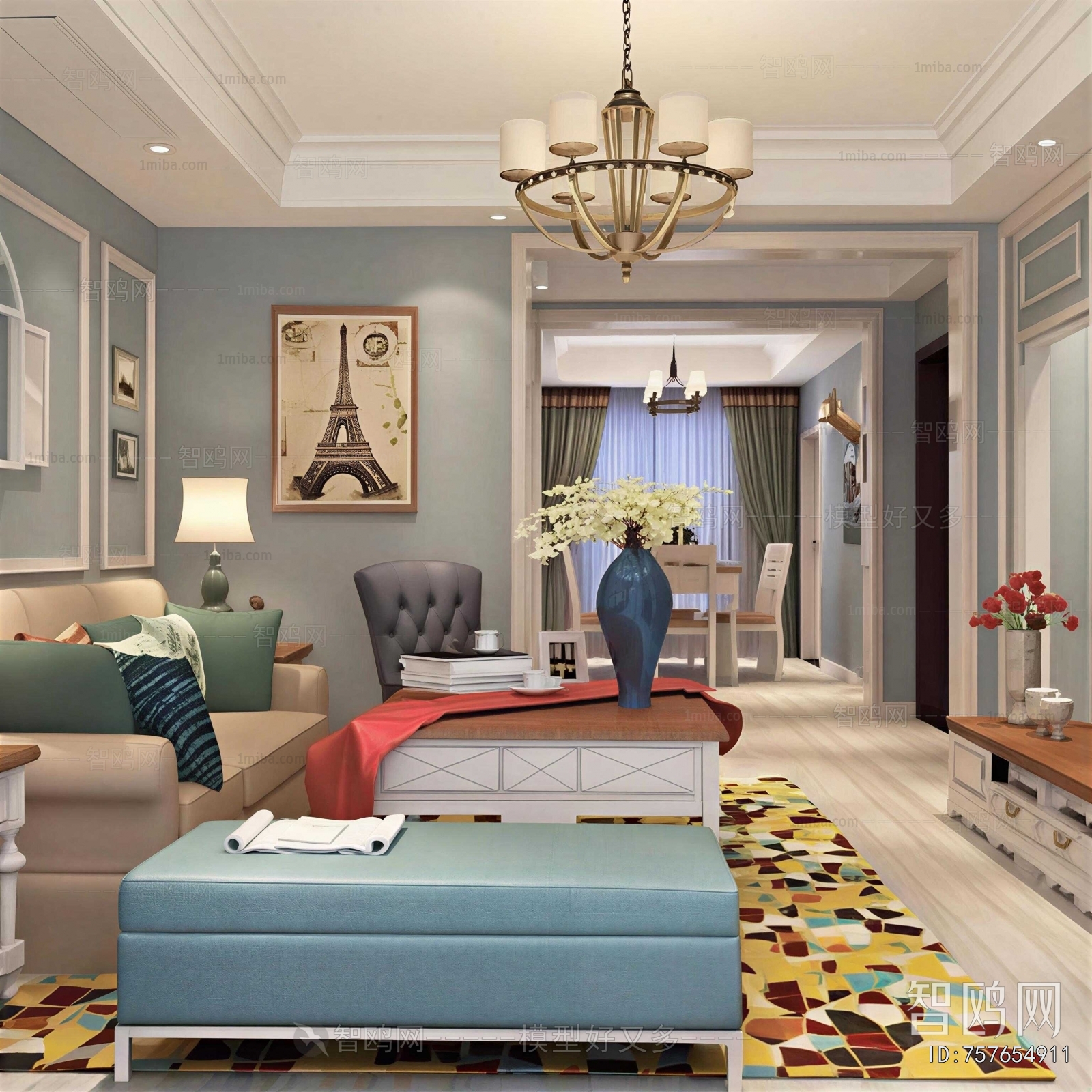 American Style A Living Room