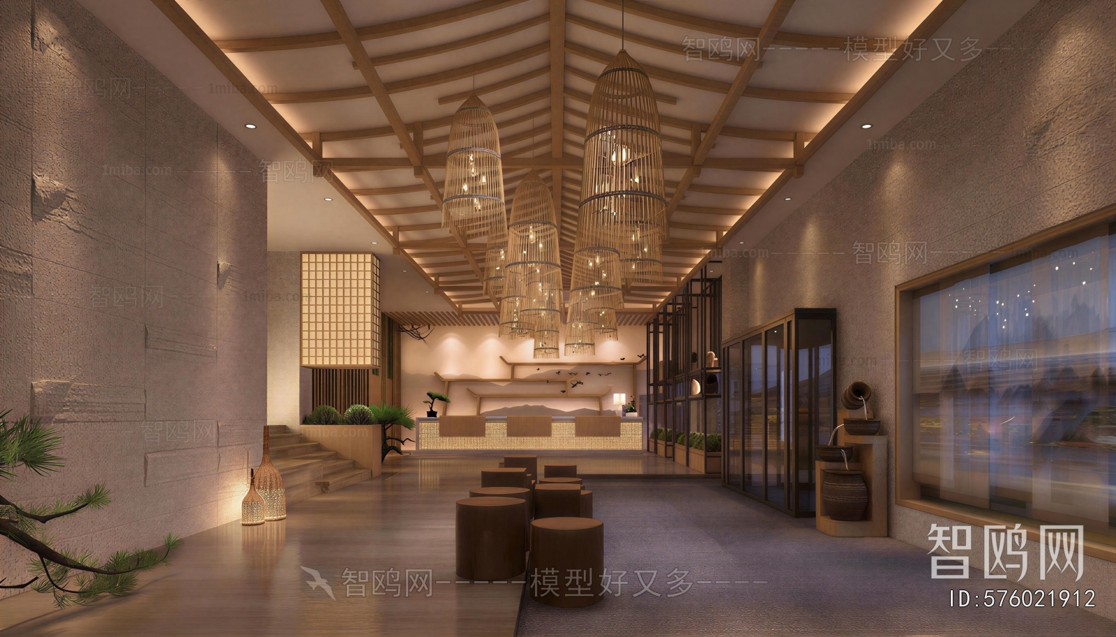 New Chinese Style Lobby Hall