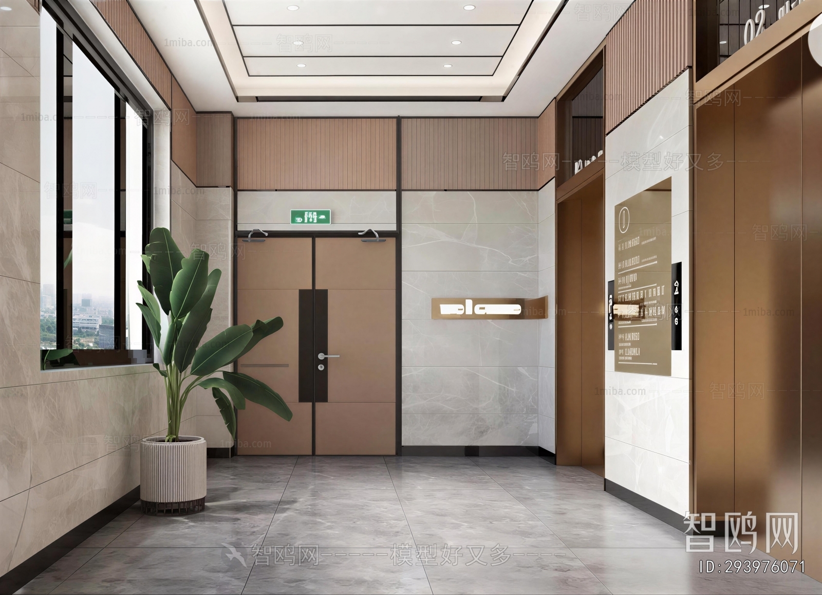 Modern Office Elevator Hall