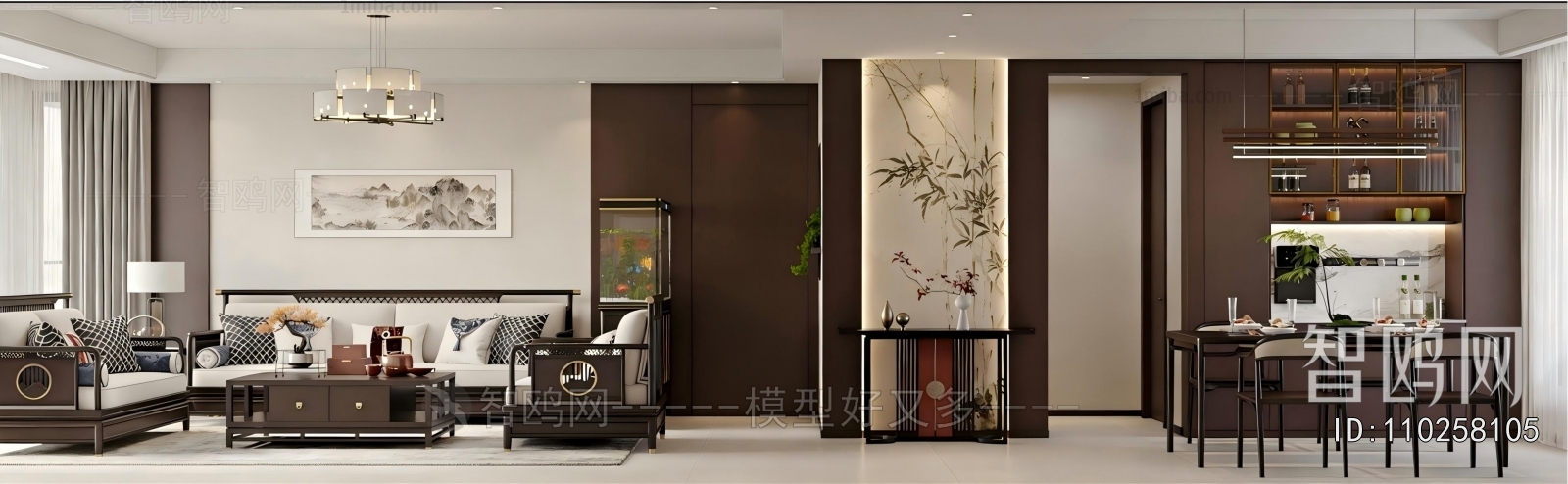 New Chinese Style A Living Room