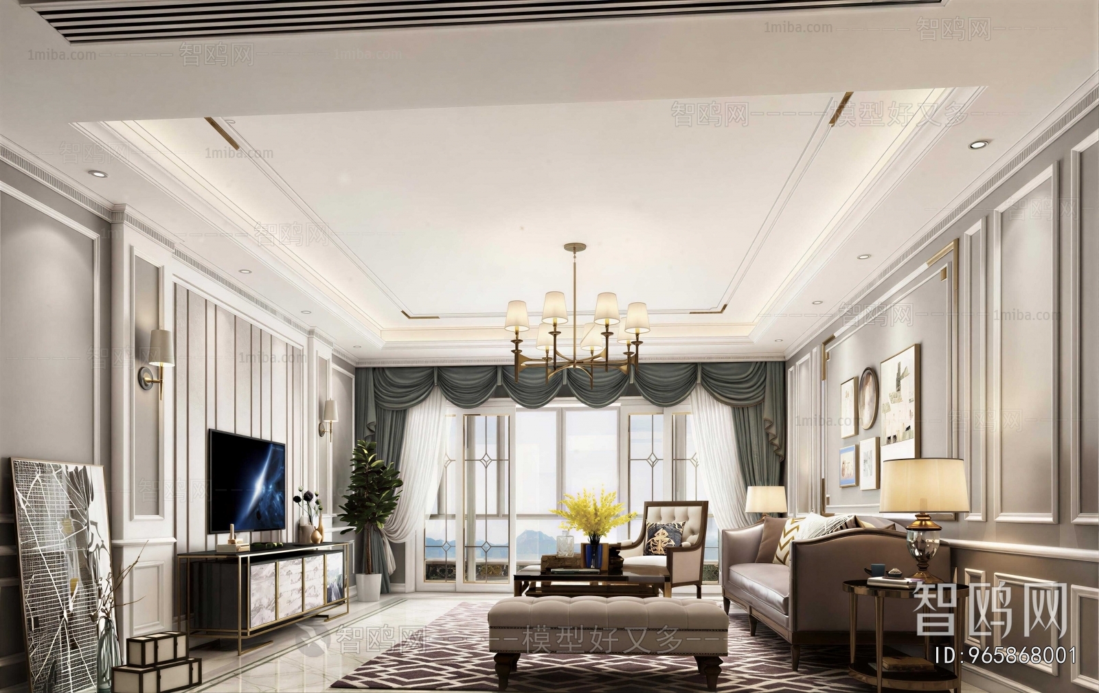 American Style A Living Room