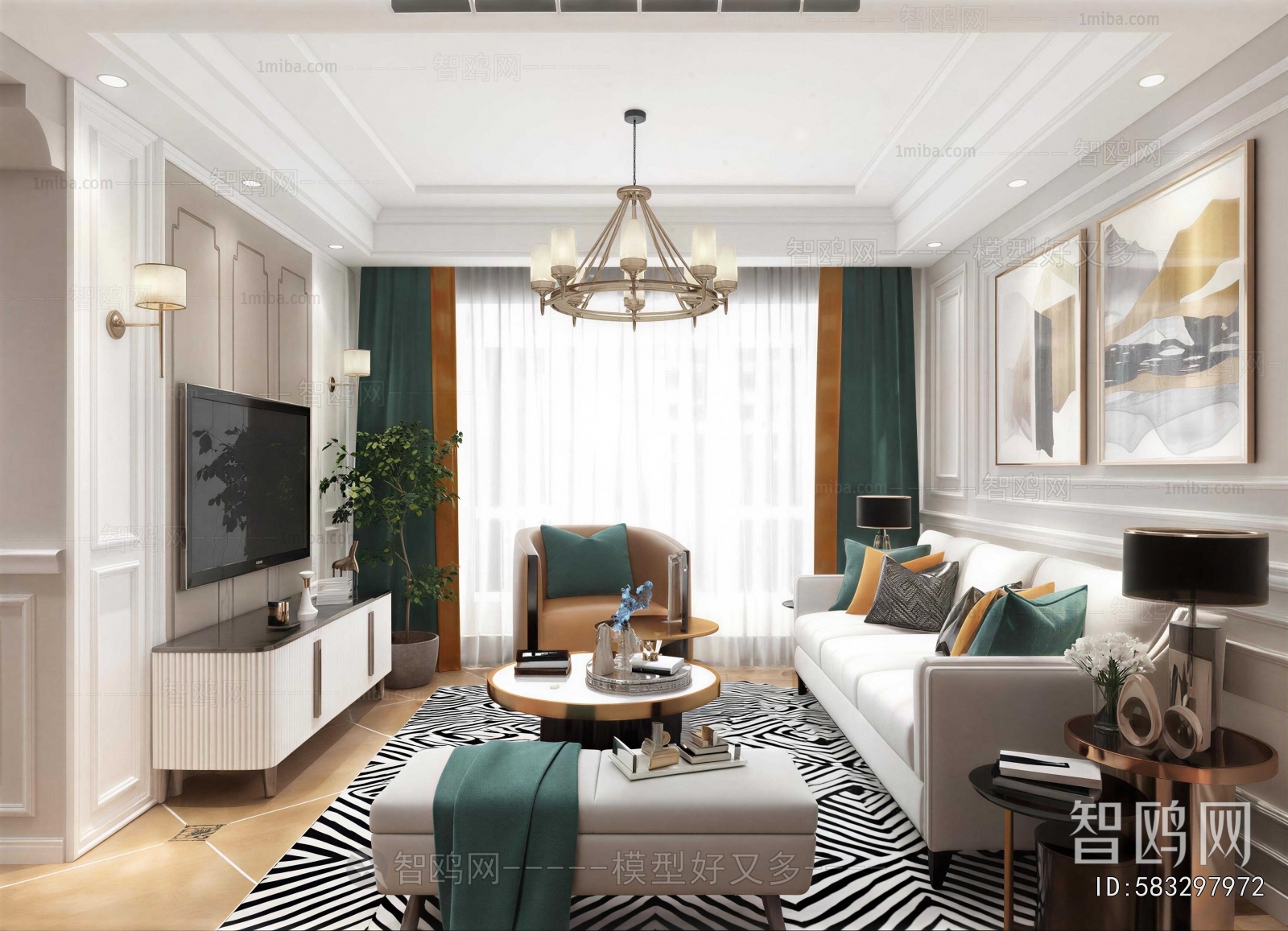 American Style A Living Room