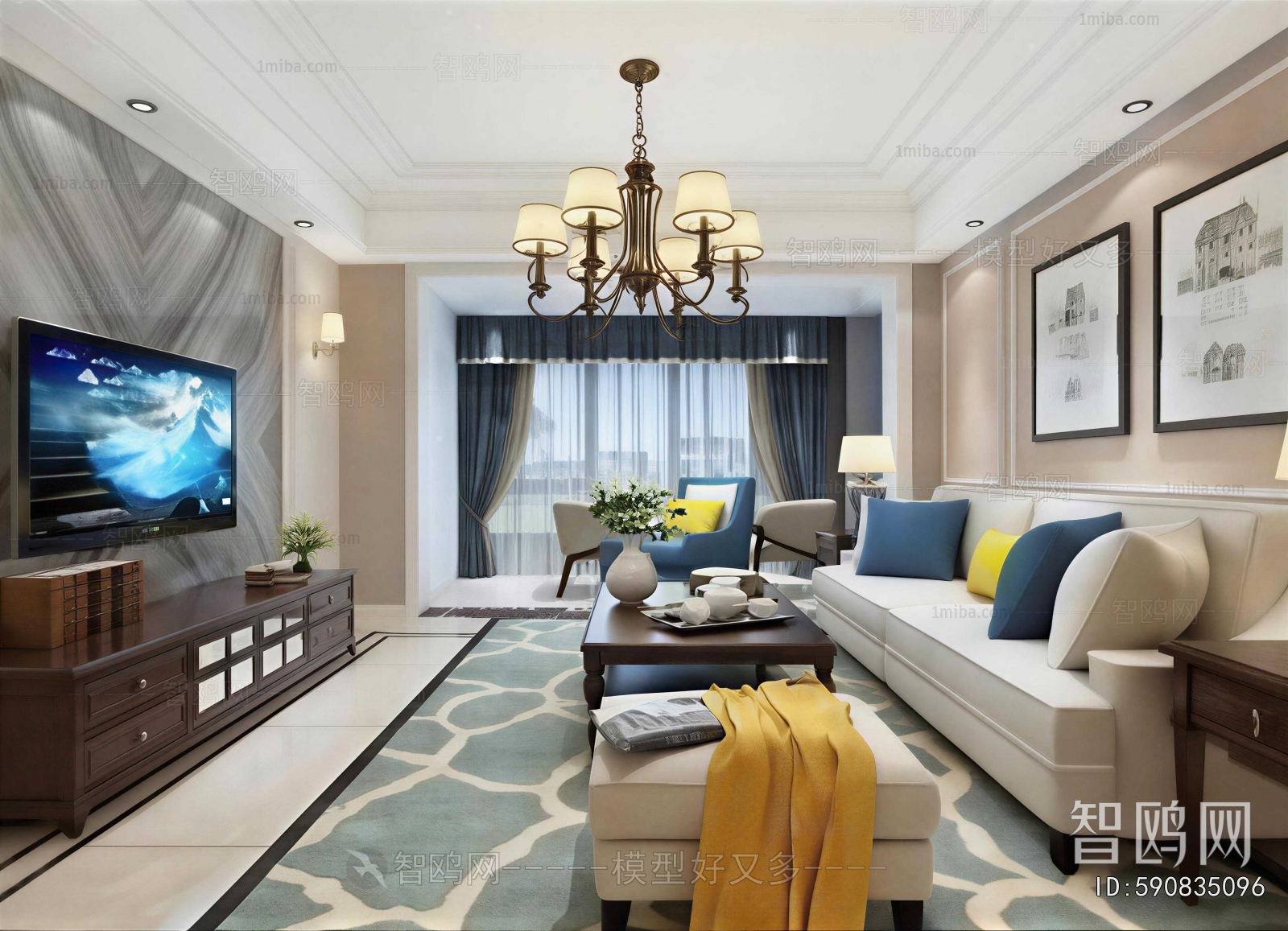 American Style A Living Room
