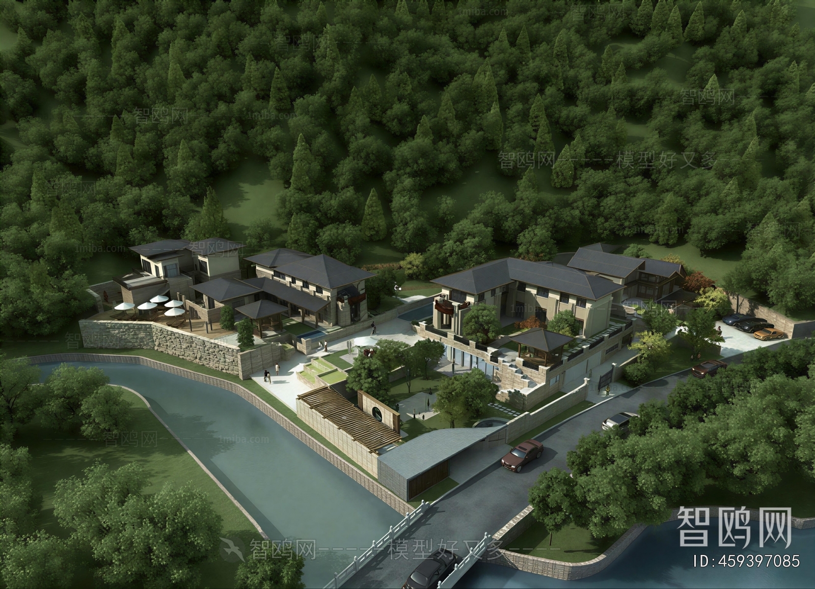 Chinese Style Architectural Bird's-eye View Planning