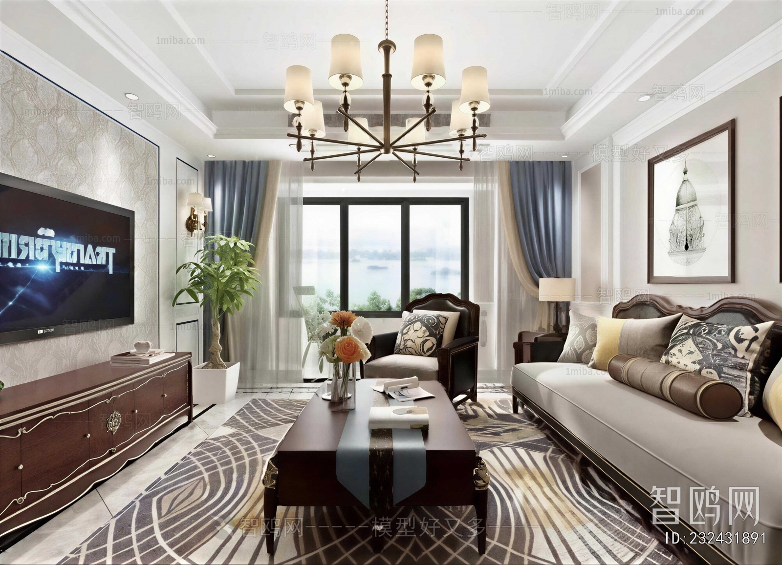 American Style A Living Room
