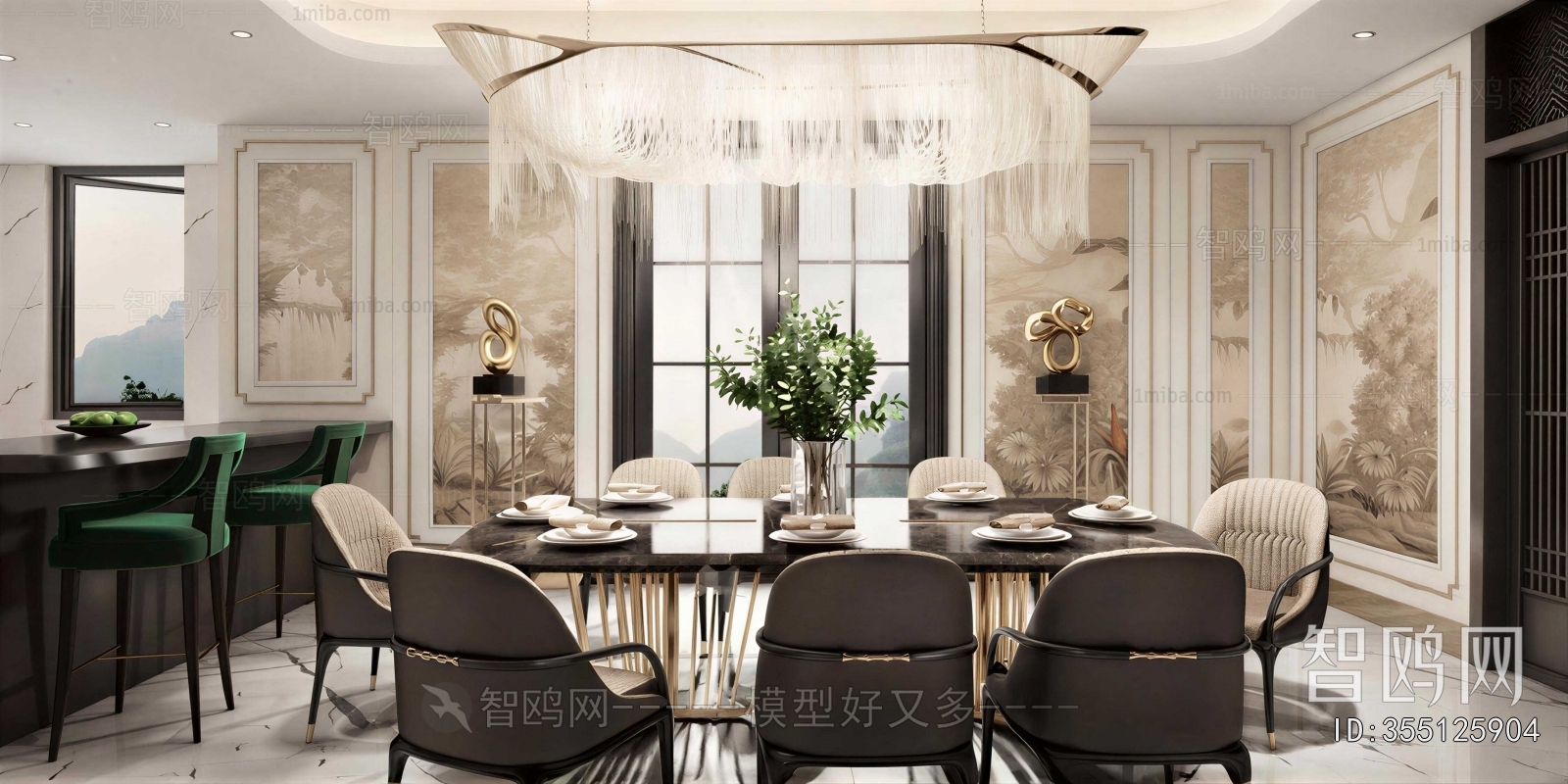 New Chinese Style Dining Room