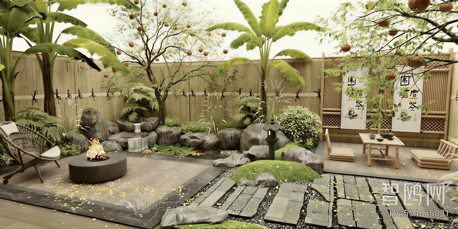 New Chinese Style Courtyard/landscape