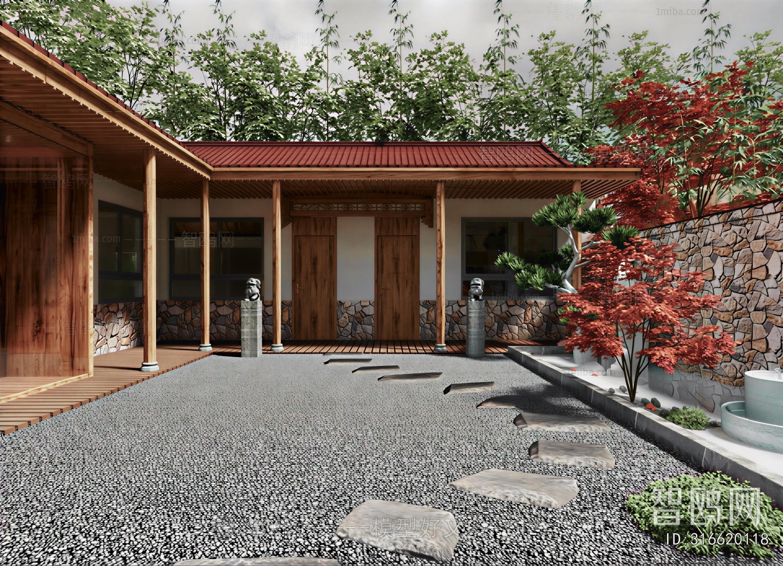 New Chinese Style Courtyard/landscape