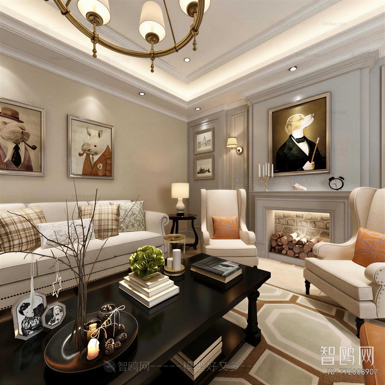 American Style A Living Room