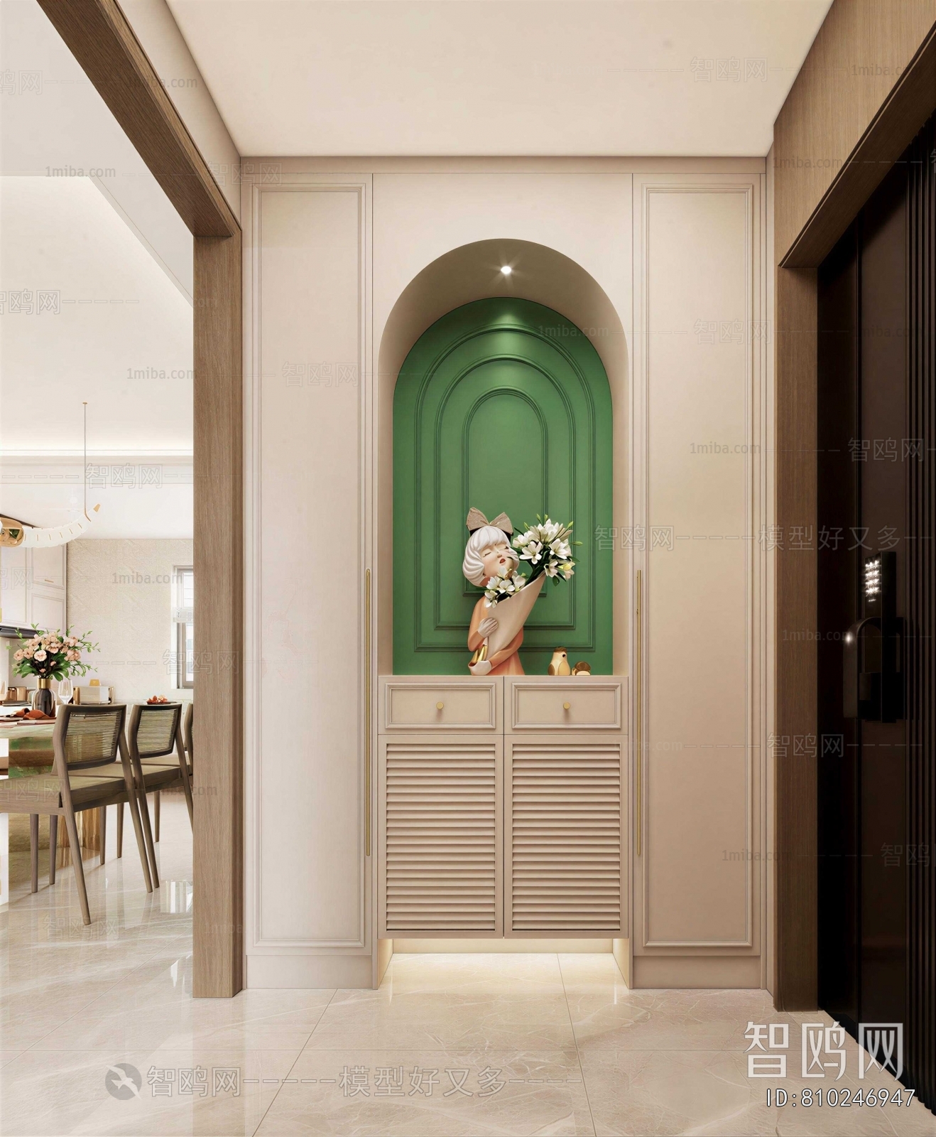 French Style Shoe Cabinet