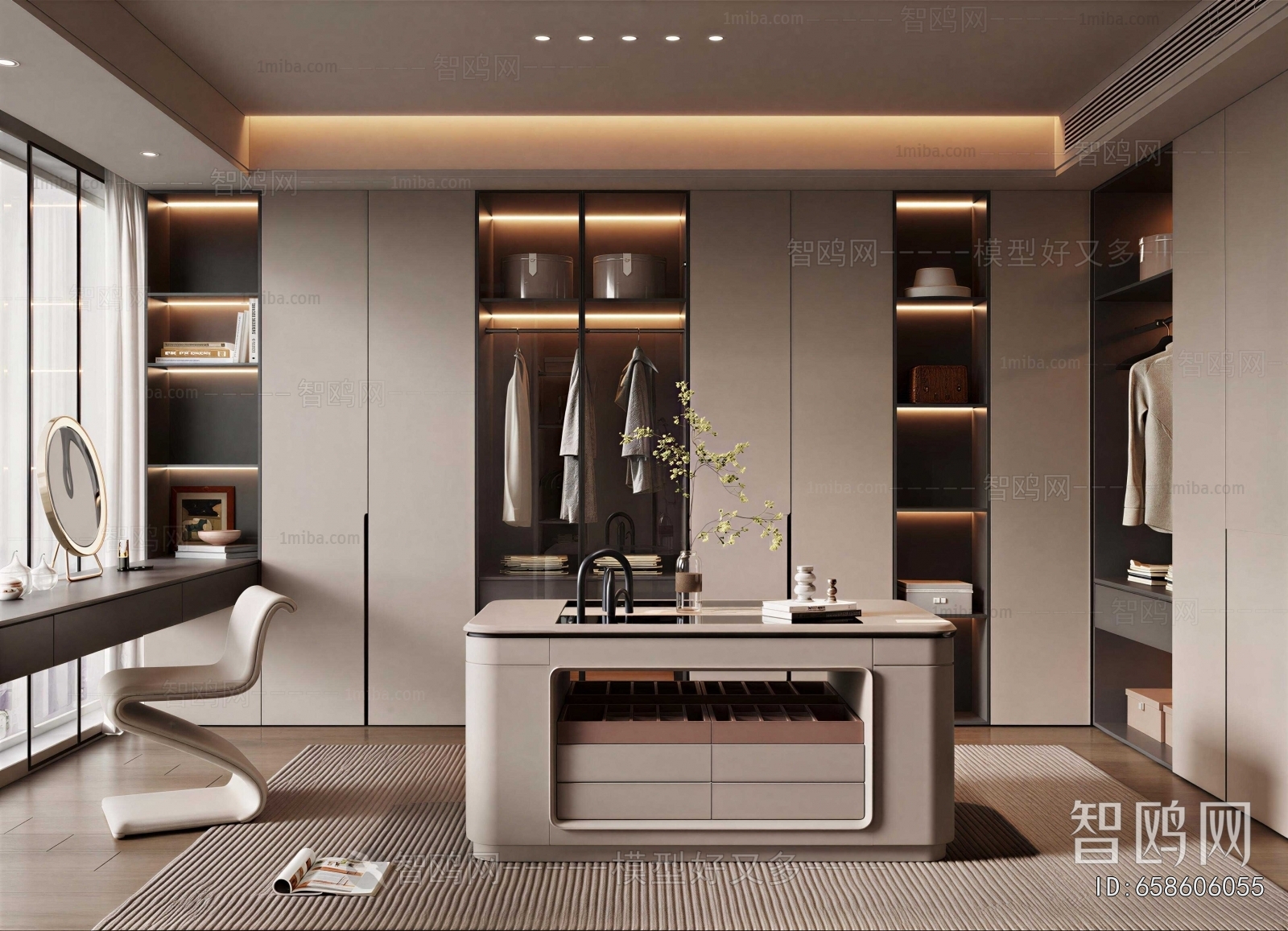 Modern Clothes Storage Area