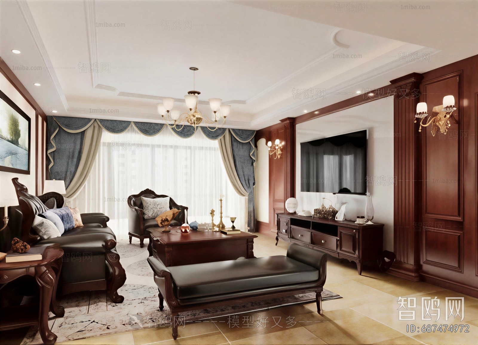 American Style A Living Room