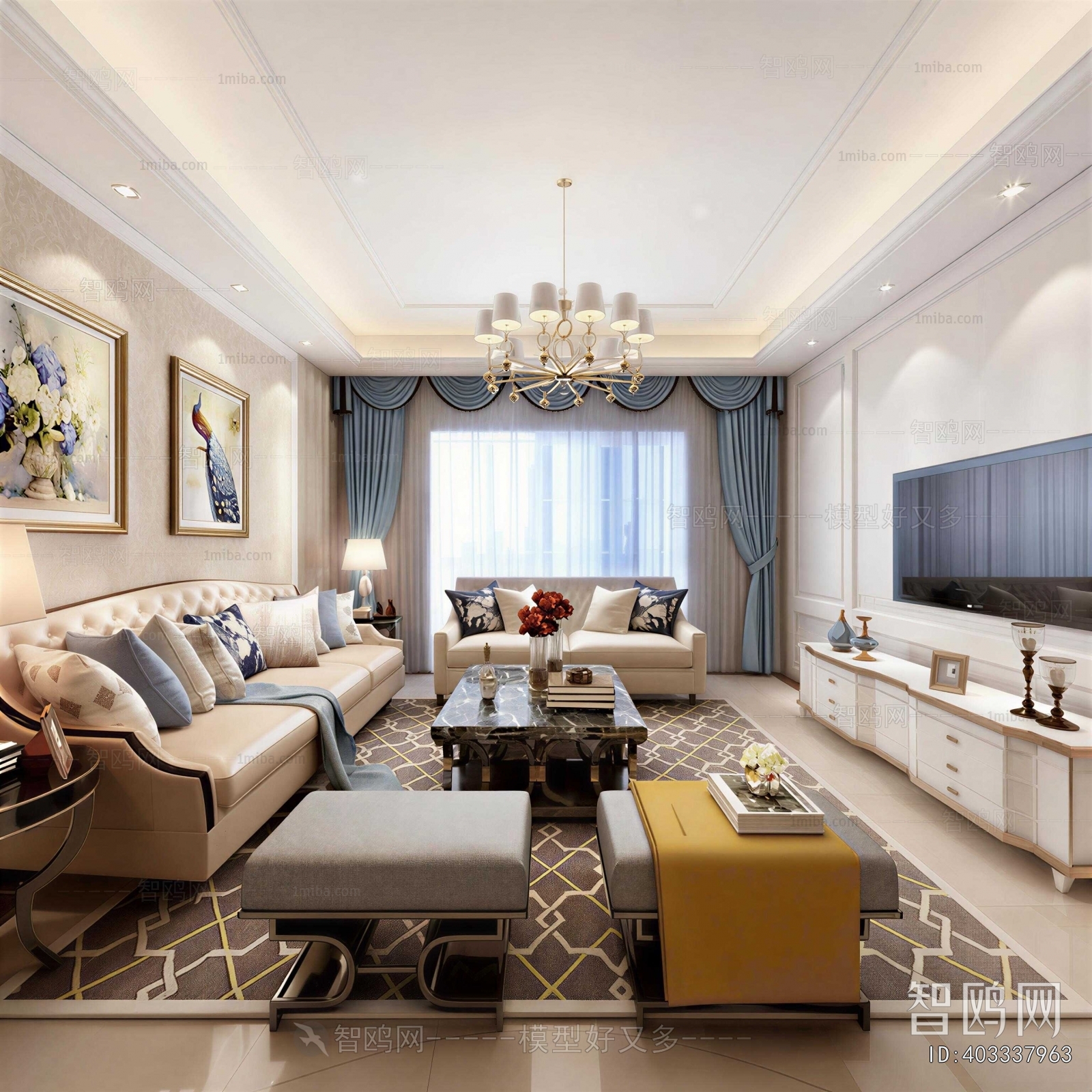 American Style A Living Room