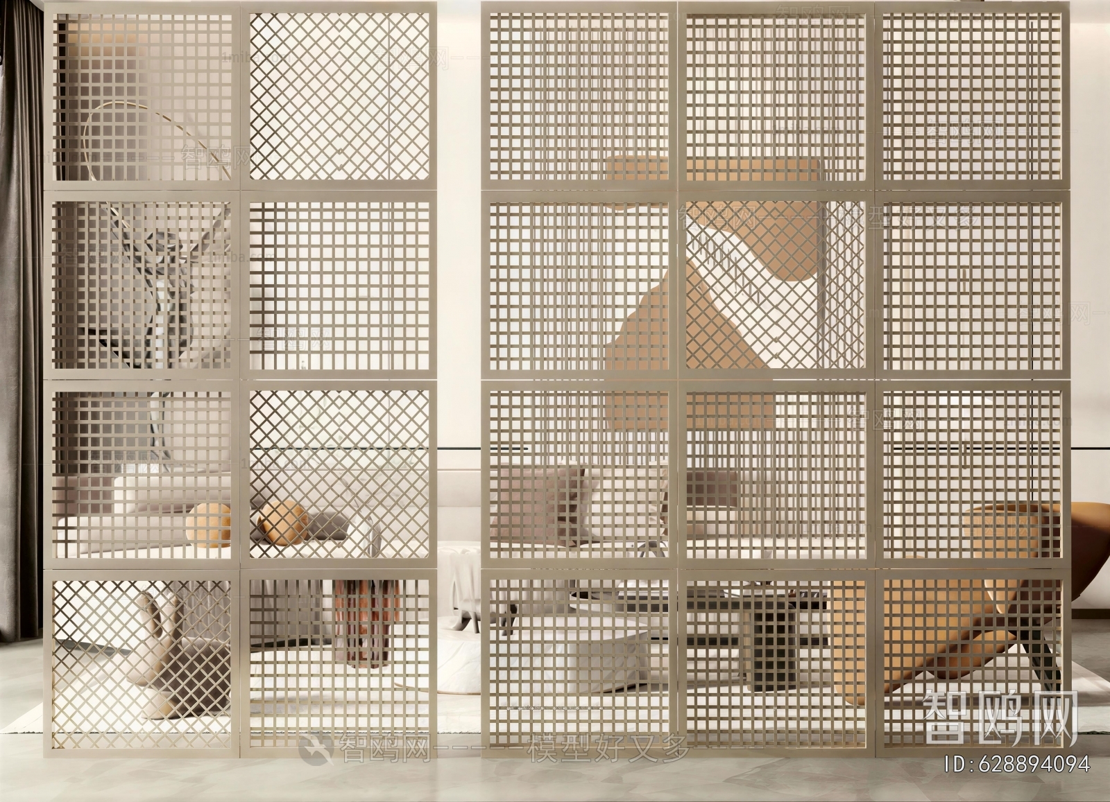 Modern Metal Screen Partition