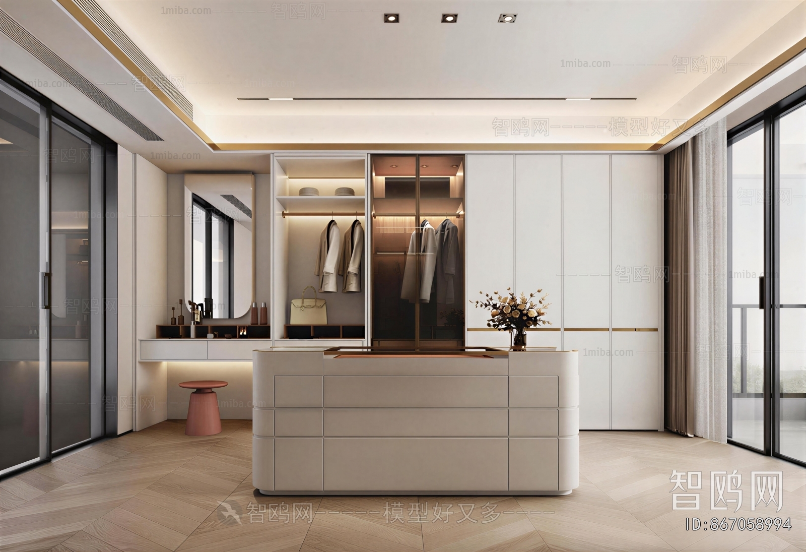 Modern Clothes Storage Area