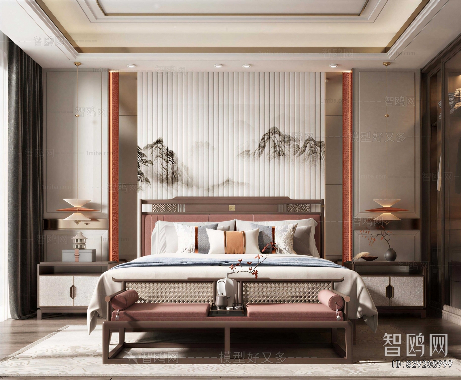 New Chinese Style Bedroom