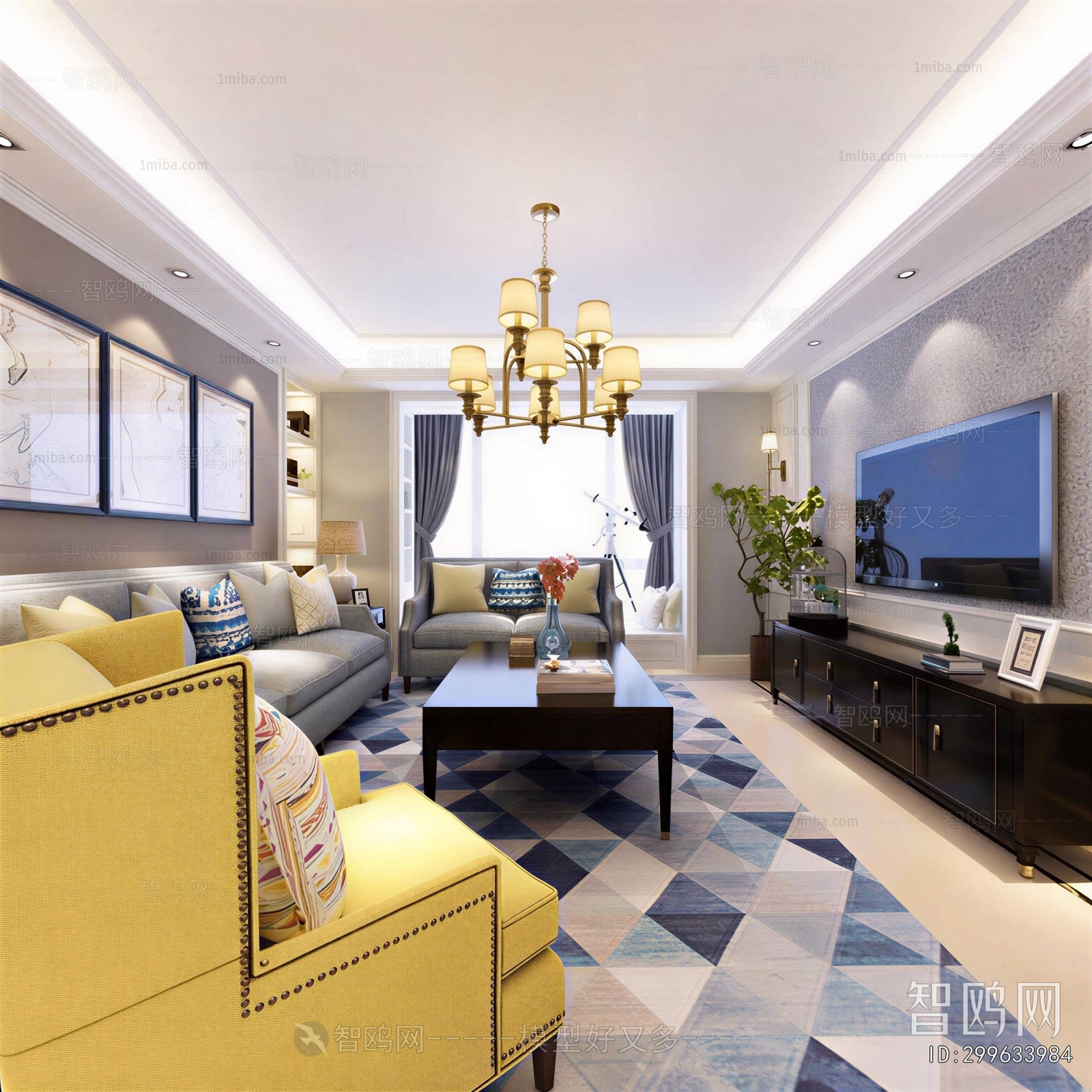 American Style A Living Room