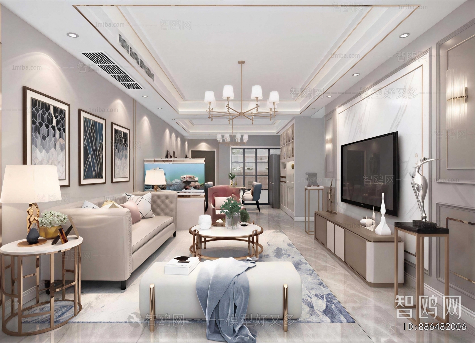 American Style A Living Room