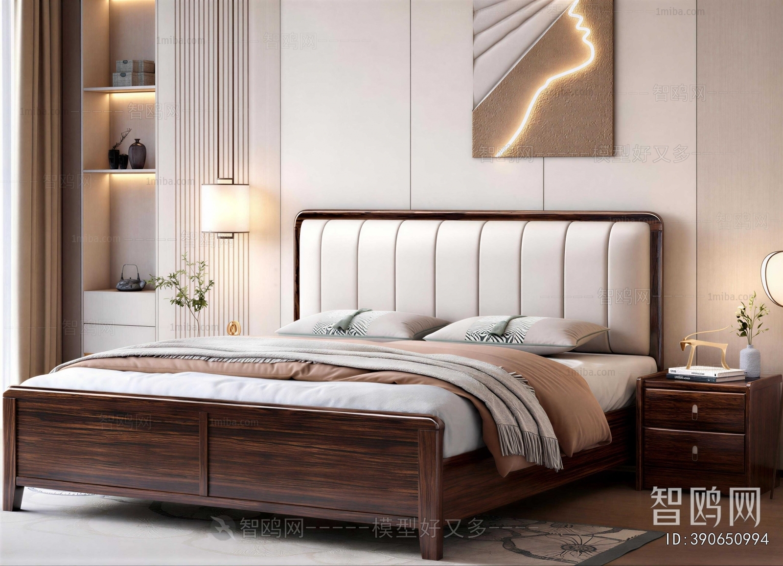 New Chinese Style Double Bed