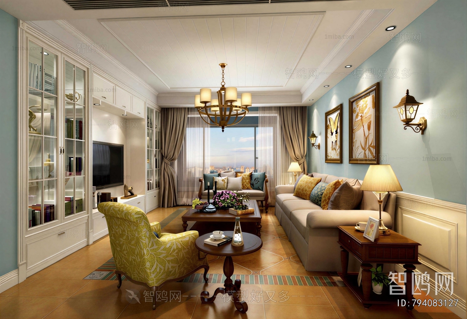 American Style A Living Room