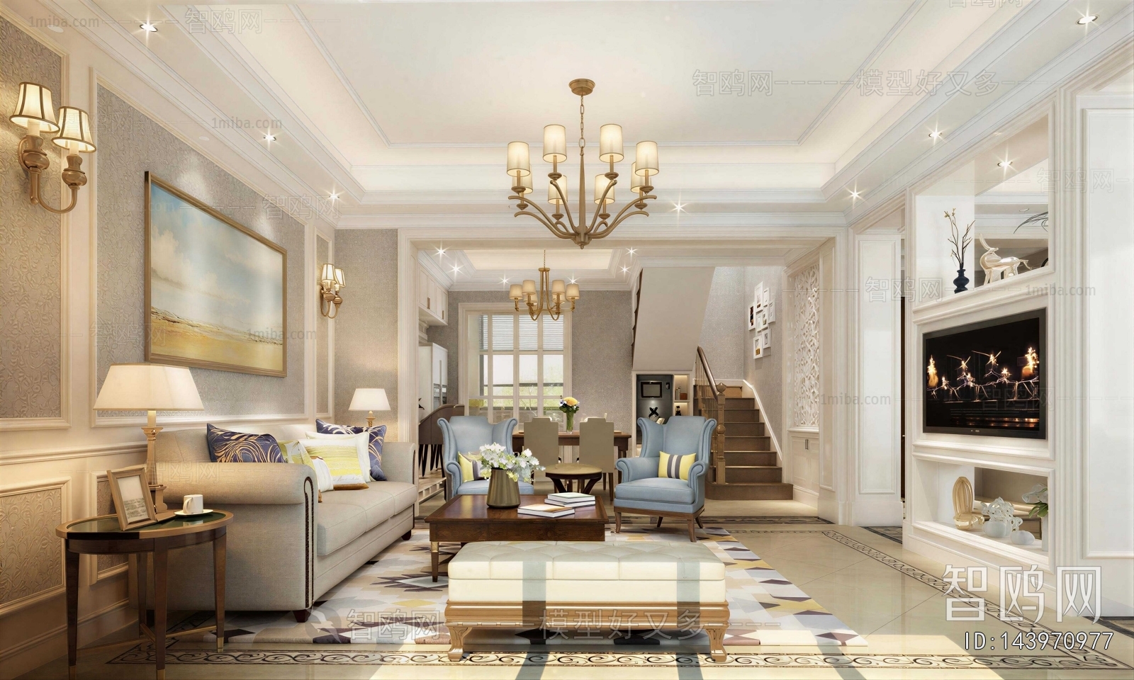 American Style A Living Room