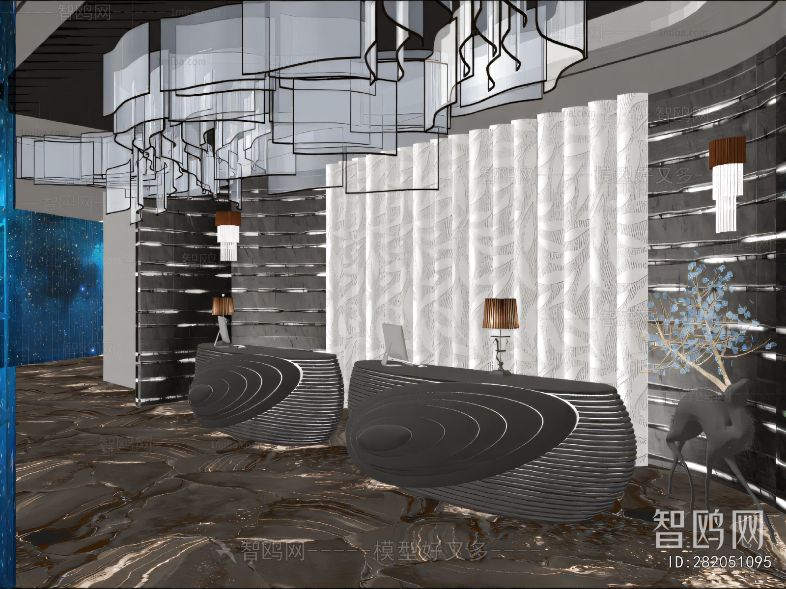 Modern Office Reception Desk